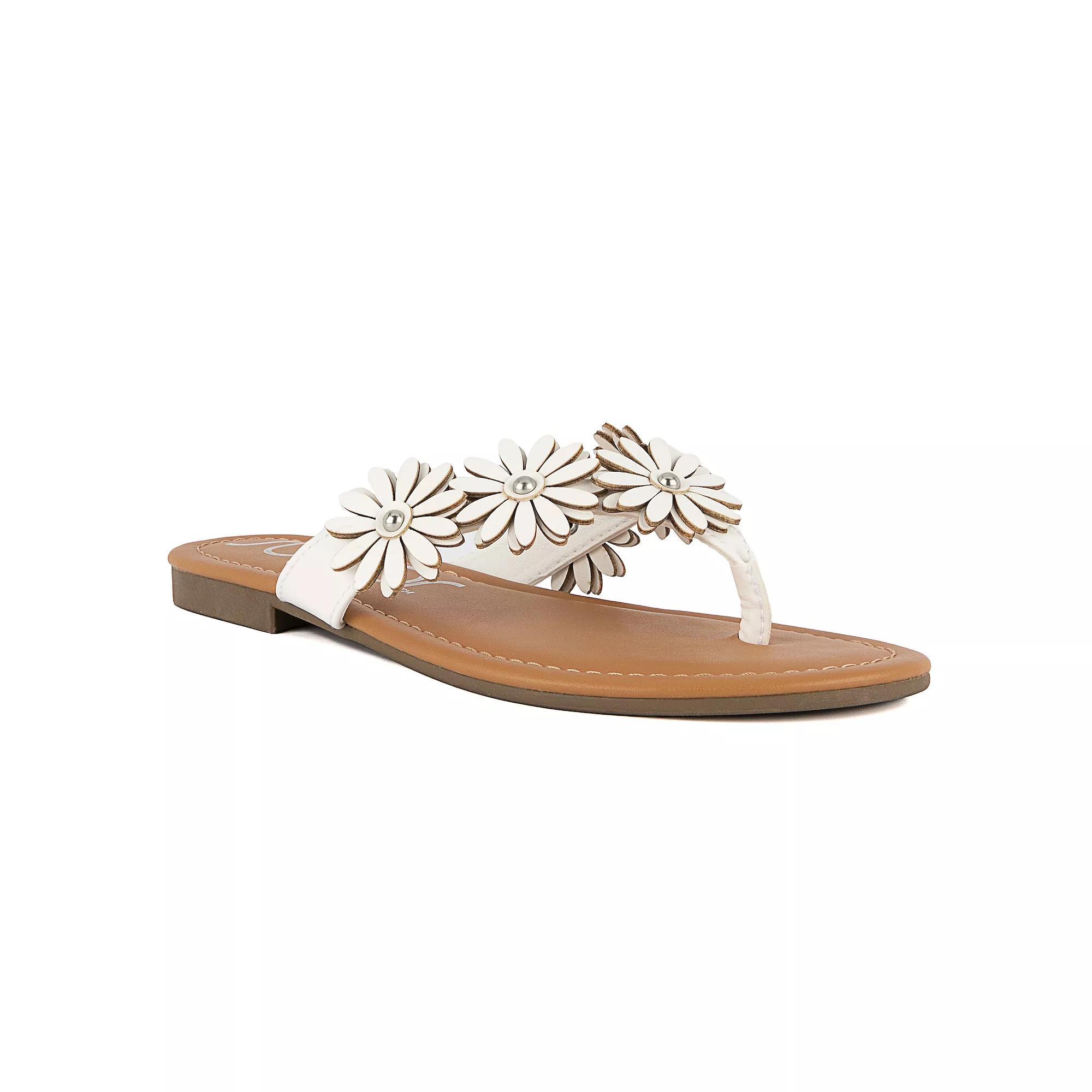 sugar Finnesse Women's Thong Sandals, Size: 6.5, Black Product Image