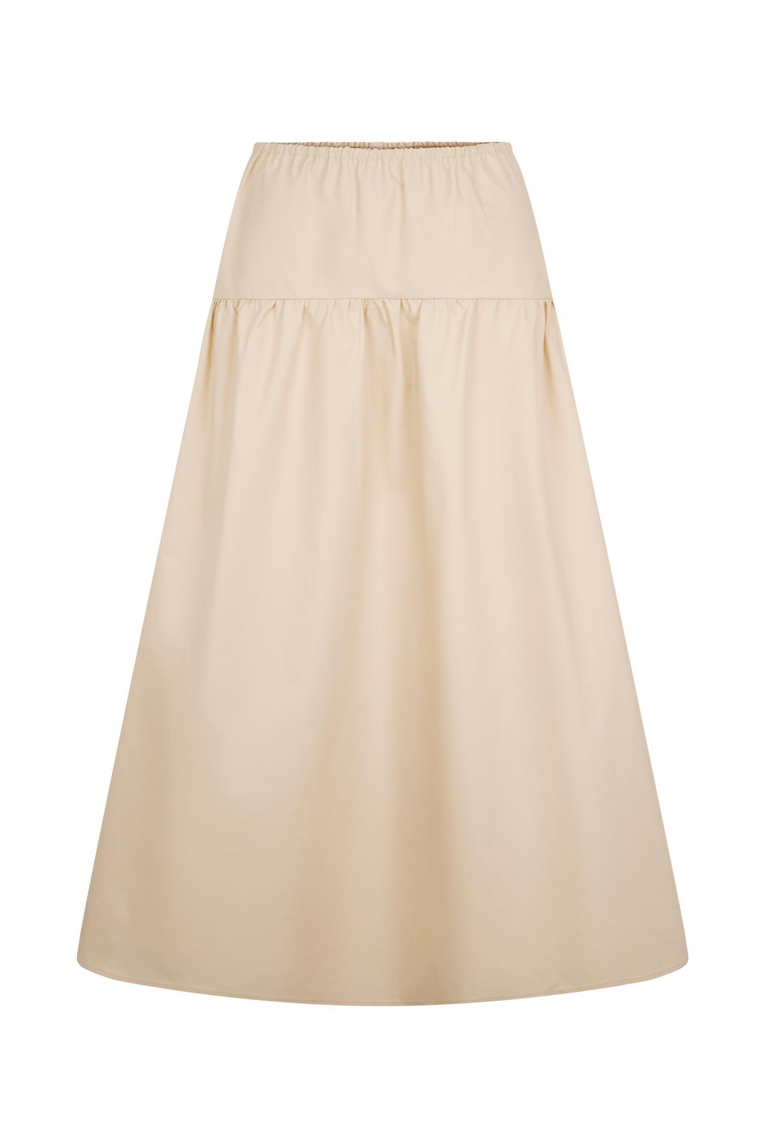 Amirah Midi Skirt - Nude Product Image