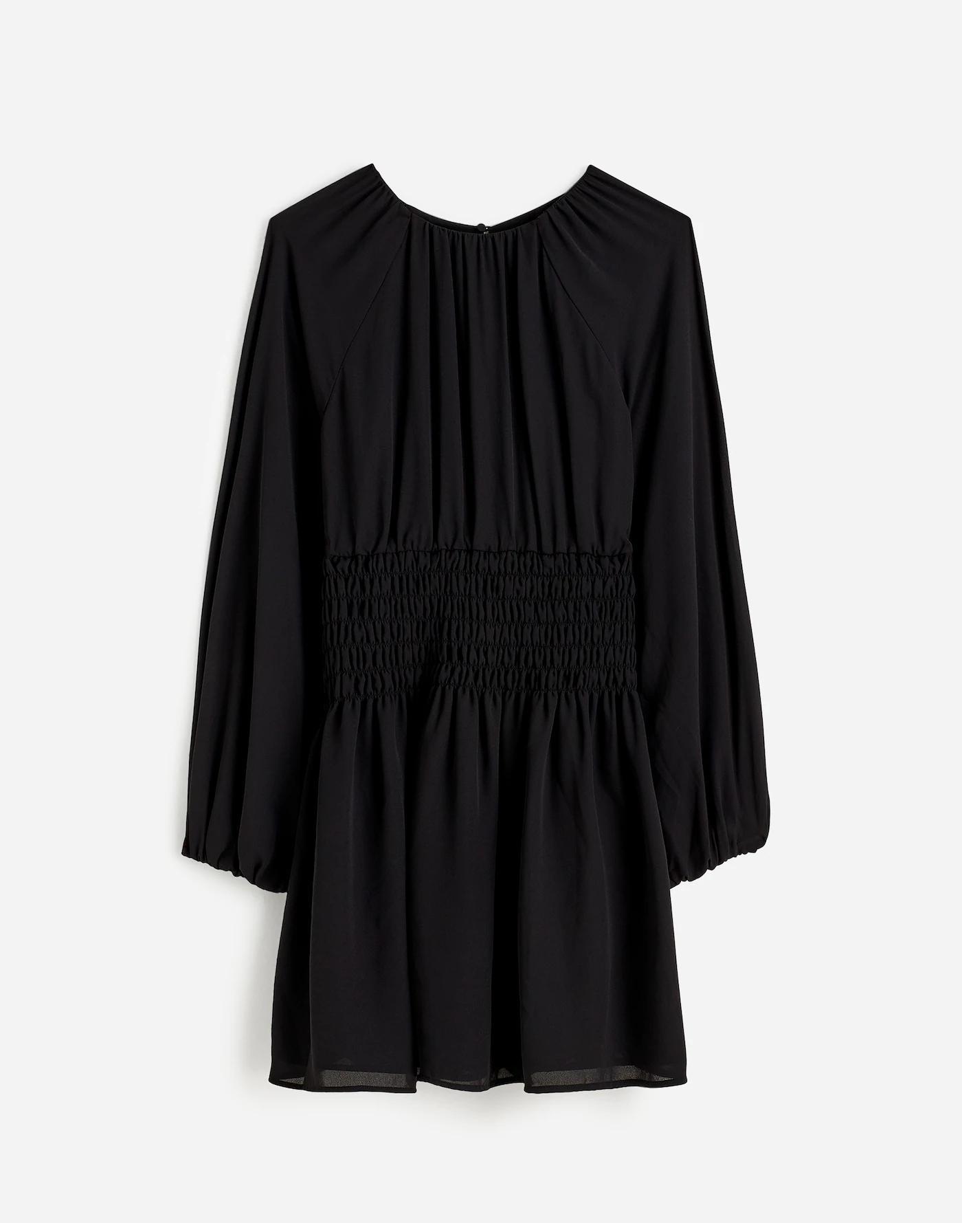 Bubble-Sleeve Smocked Mini Dress Product Image