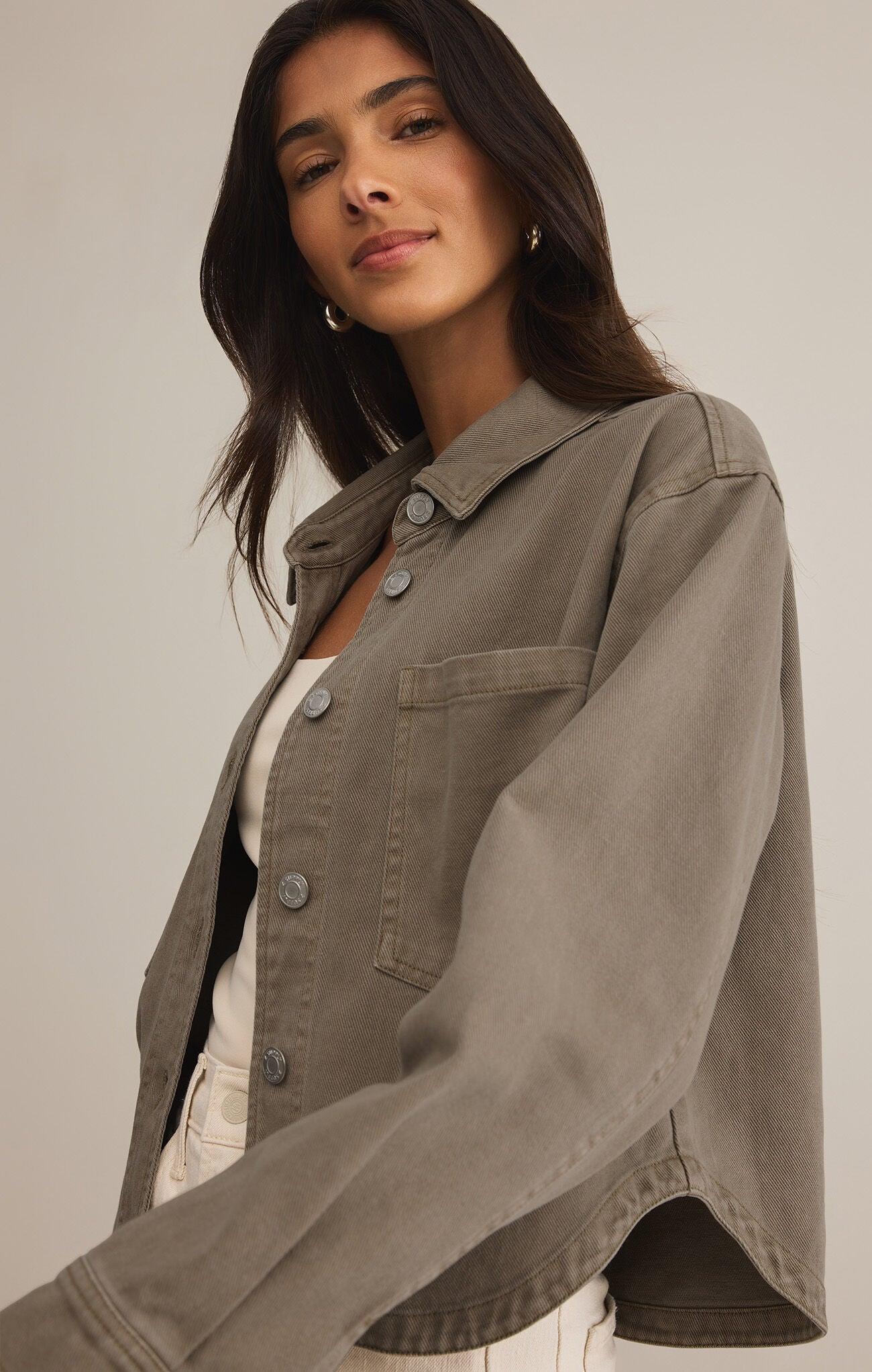 All Day Cropped Denim Jacket Product Image