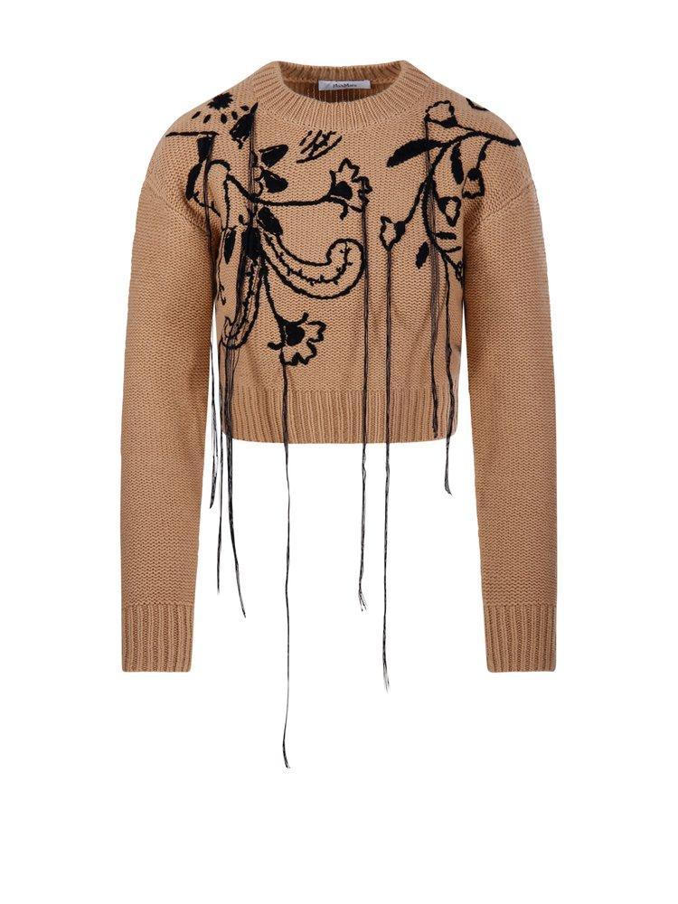 MAX MARA Crewneck Long In Beige Product Image