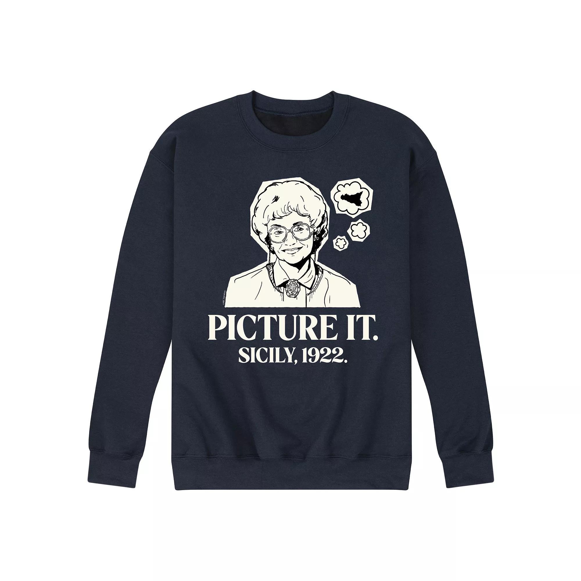 Mens Golden Girls Picture Sicily Sweatshirt Blue Product Image