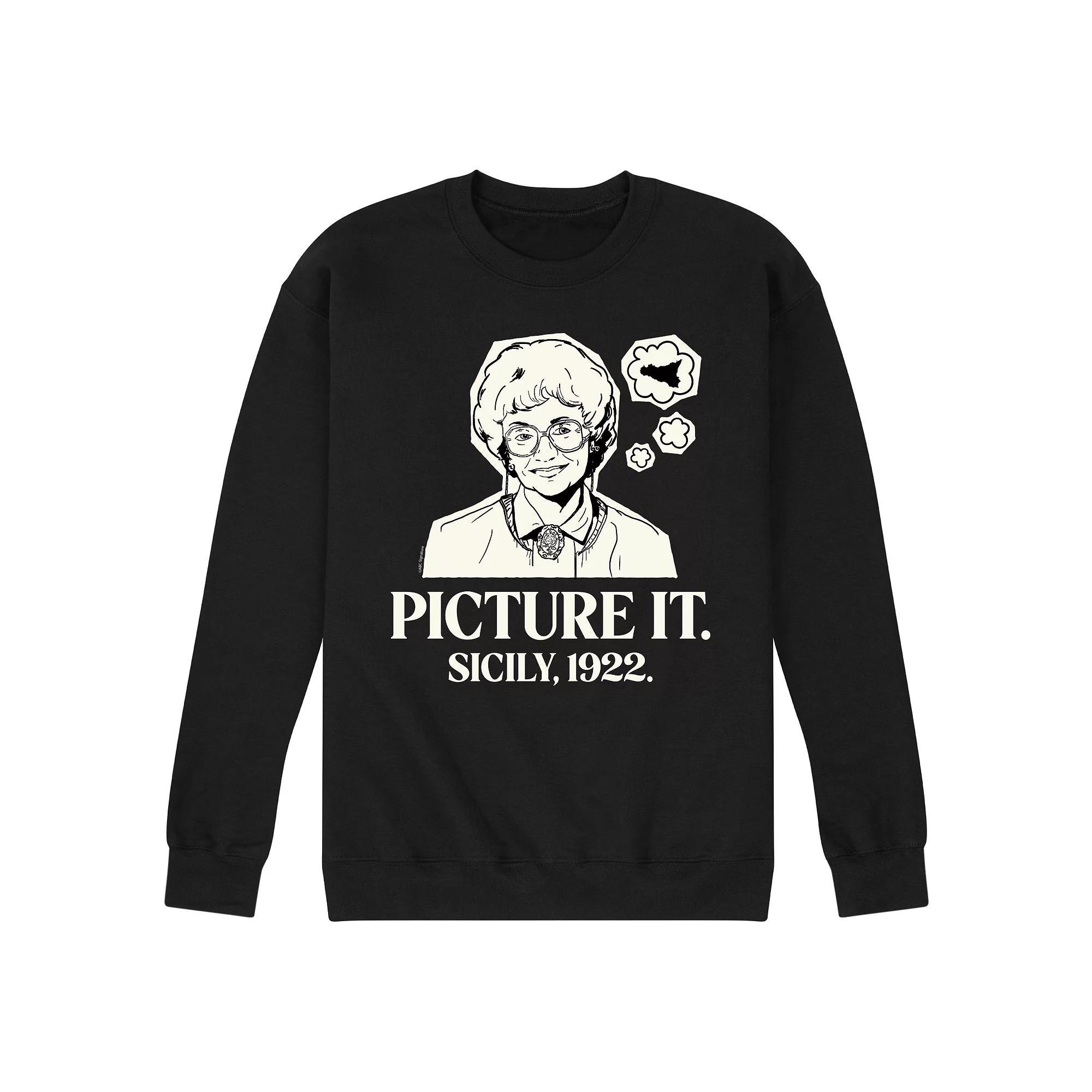 Mens Golden Girls Picture Sicily Sweatshirt Blue Product Image