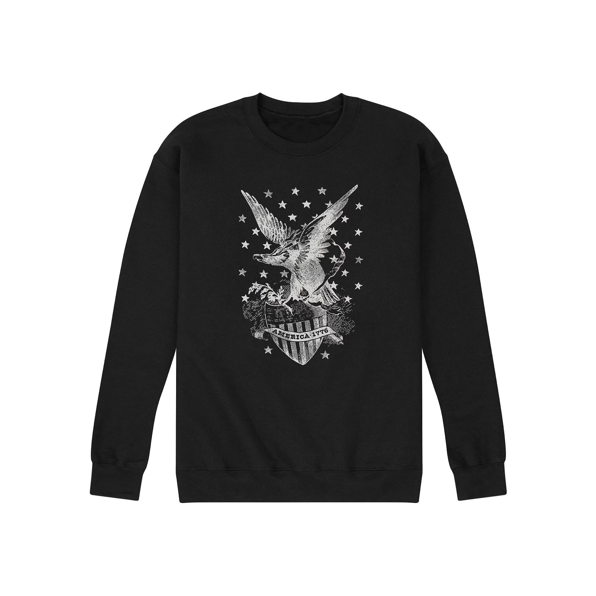 Mens America Eagle Stars Graphic Fleece Pullover Product Image
