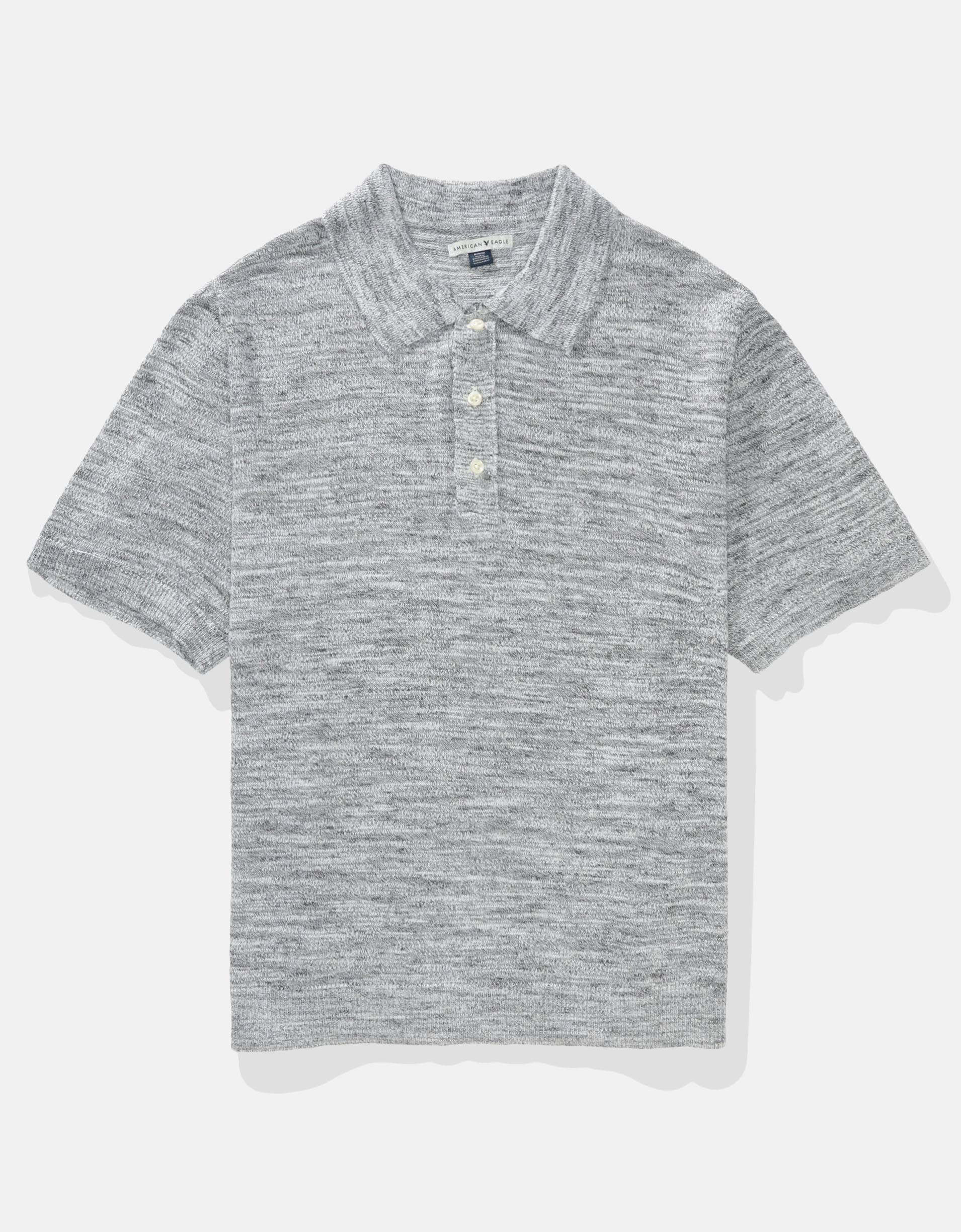AE Space Dye Sweater Polo Shirt Product Image