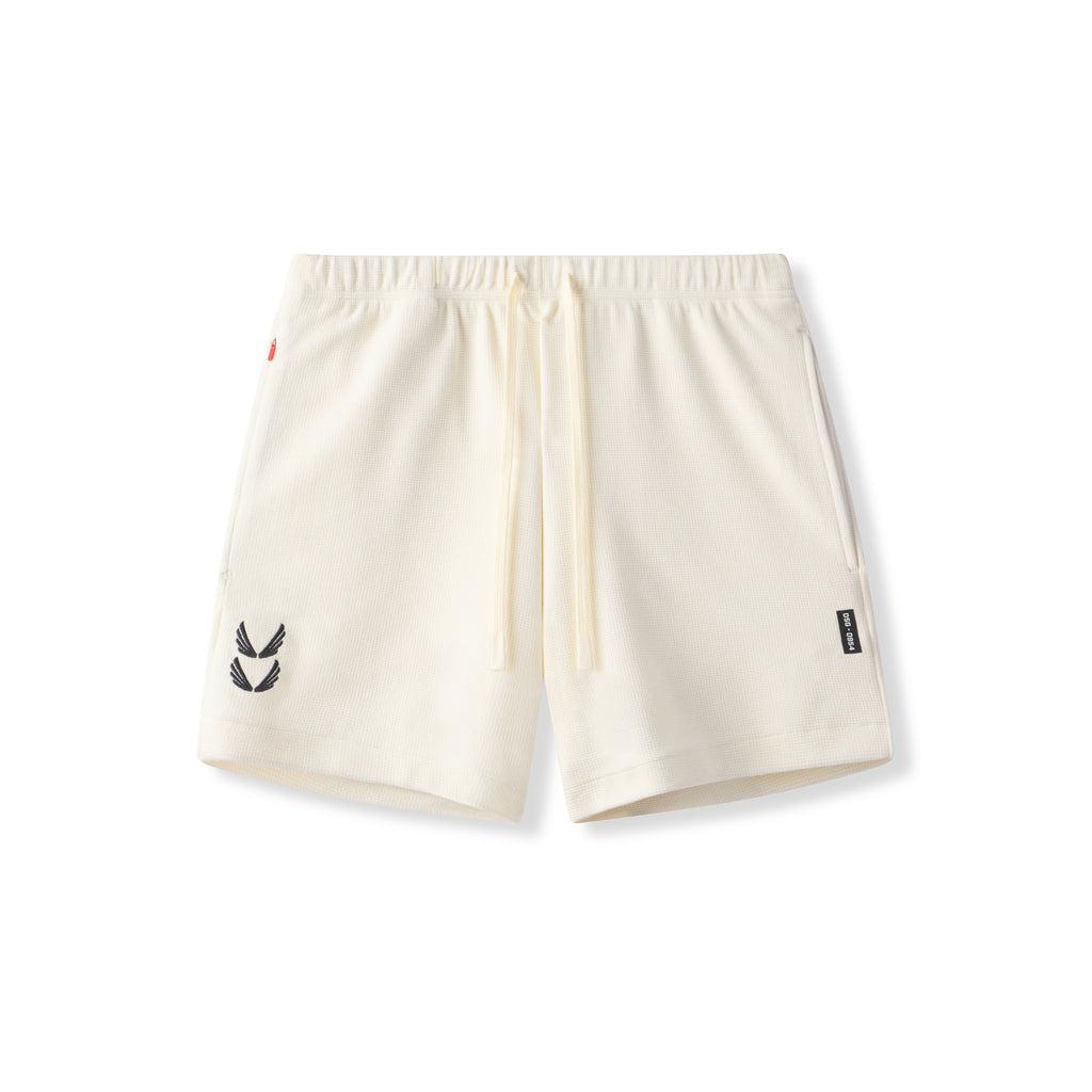 0954. Waffle Knit Sweat Short - Cream Product Image
