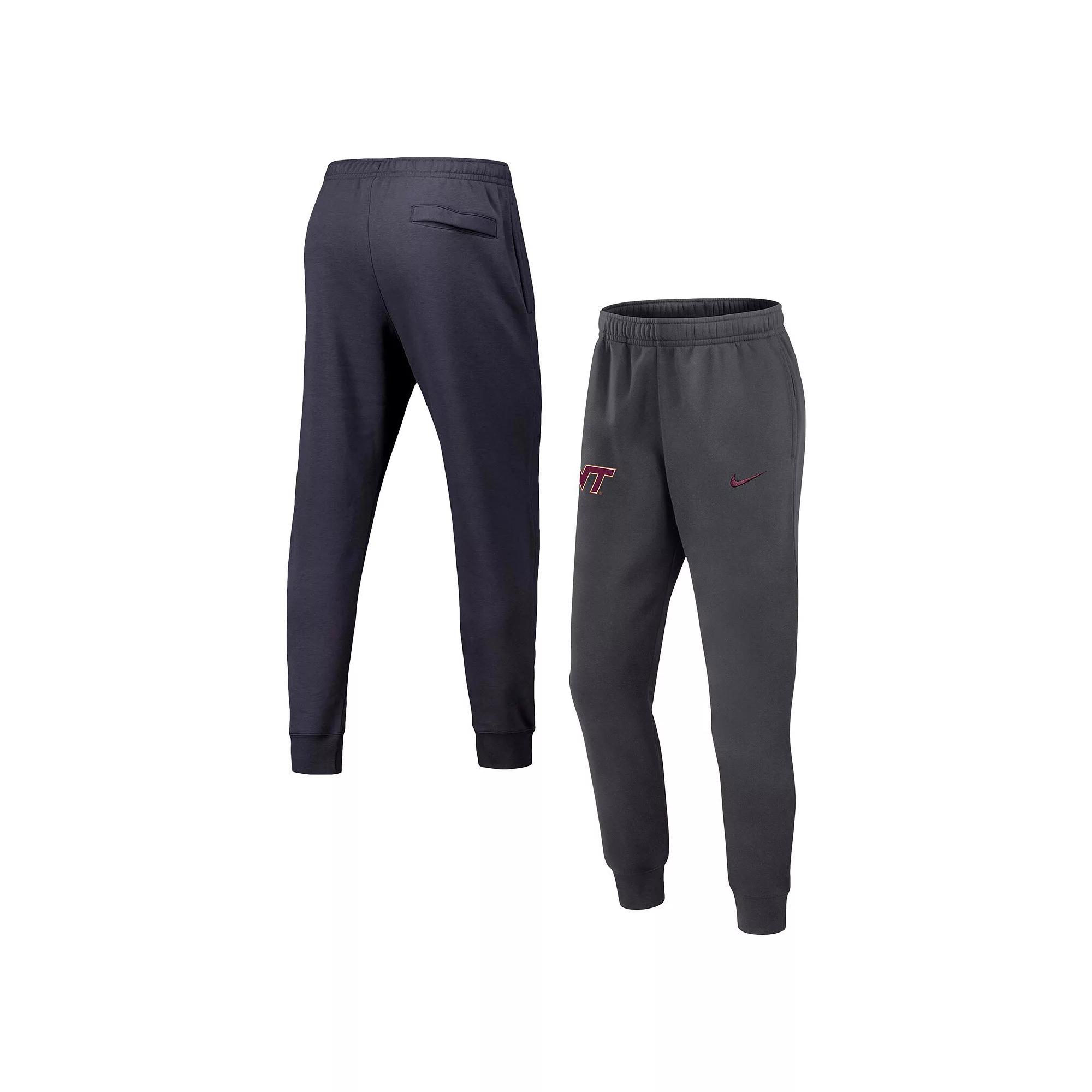 Men's Nike Anthracite Virginia Tech Hokies Club Fleece Pants, Size: 3XL, Grey Product Image