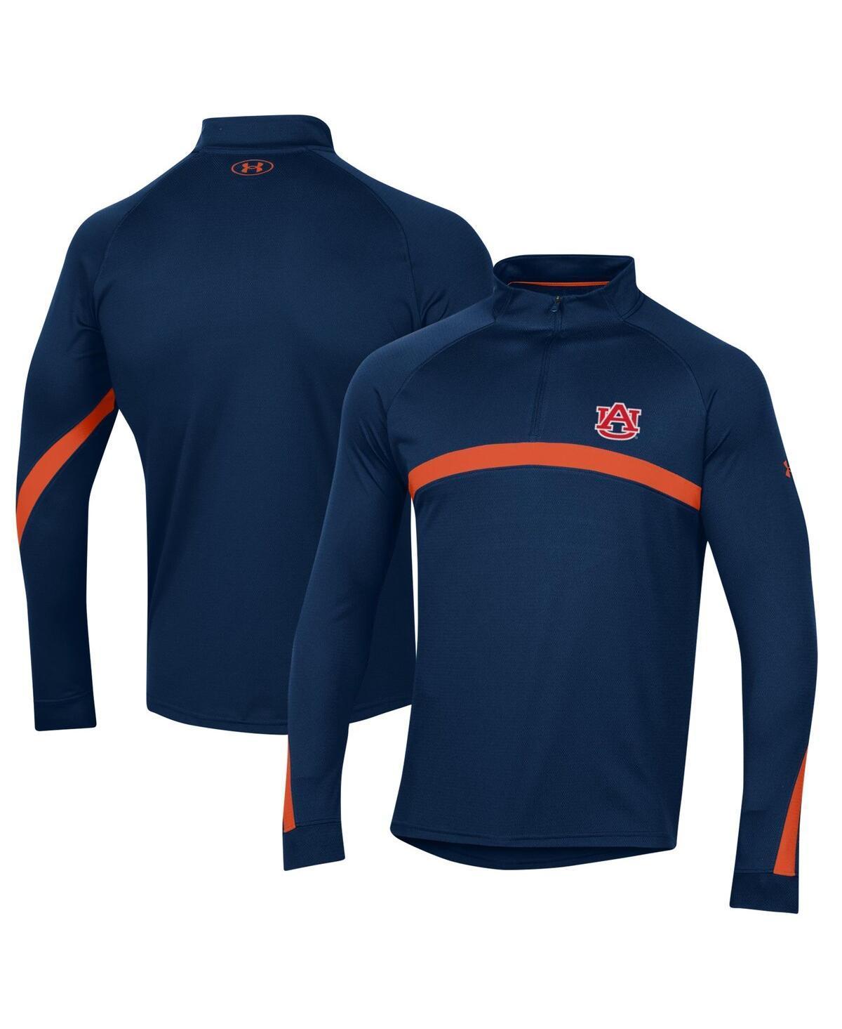 Men's Under Armour Navy Auburn Tigers Game Day Camo Raglan Quarter-Zip Top, Size: Medium, Blue Product Image