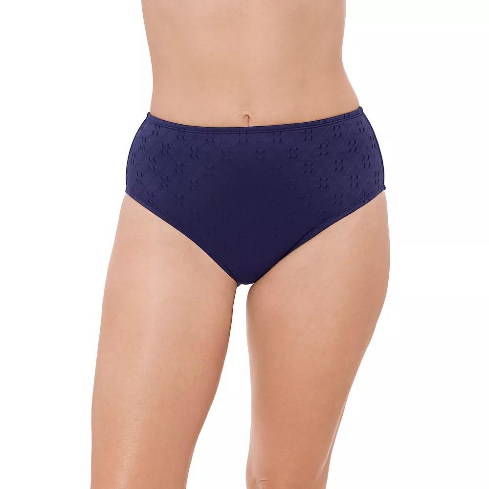 Women's Draper James Waist Minimizer High Waist Bikini Bottoms, Size: XS, Blue Product Image