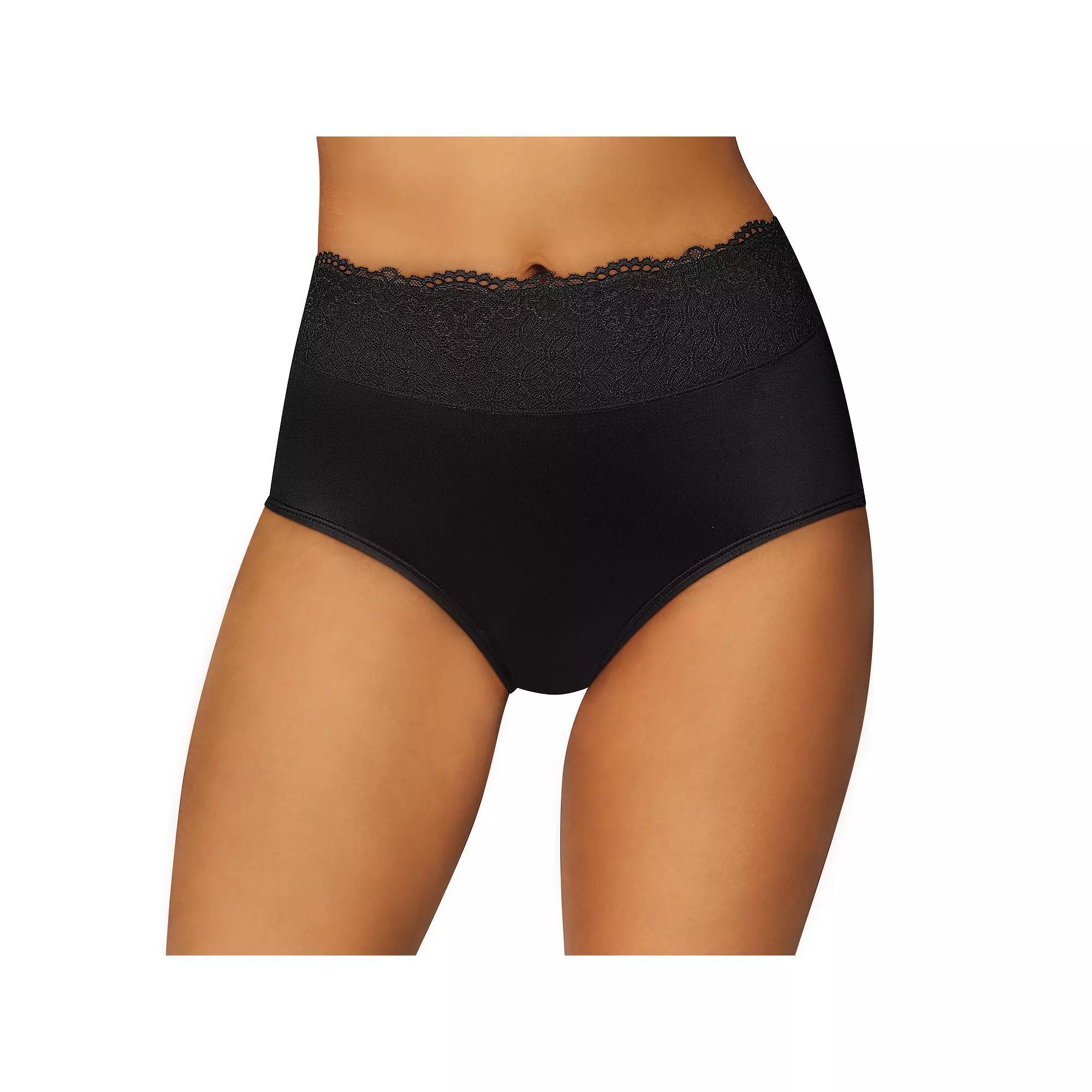 Bali Passion For Comfort Brief Underwear DFPC61, Women's, Black Lace Product Image