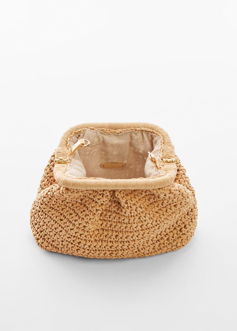 Mango Womens Natural Fiber Clutch Bag Product Image