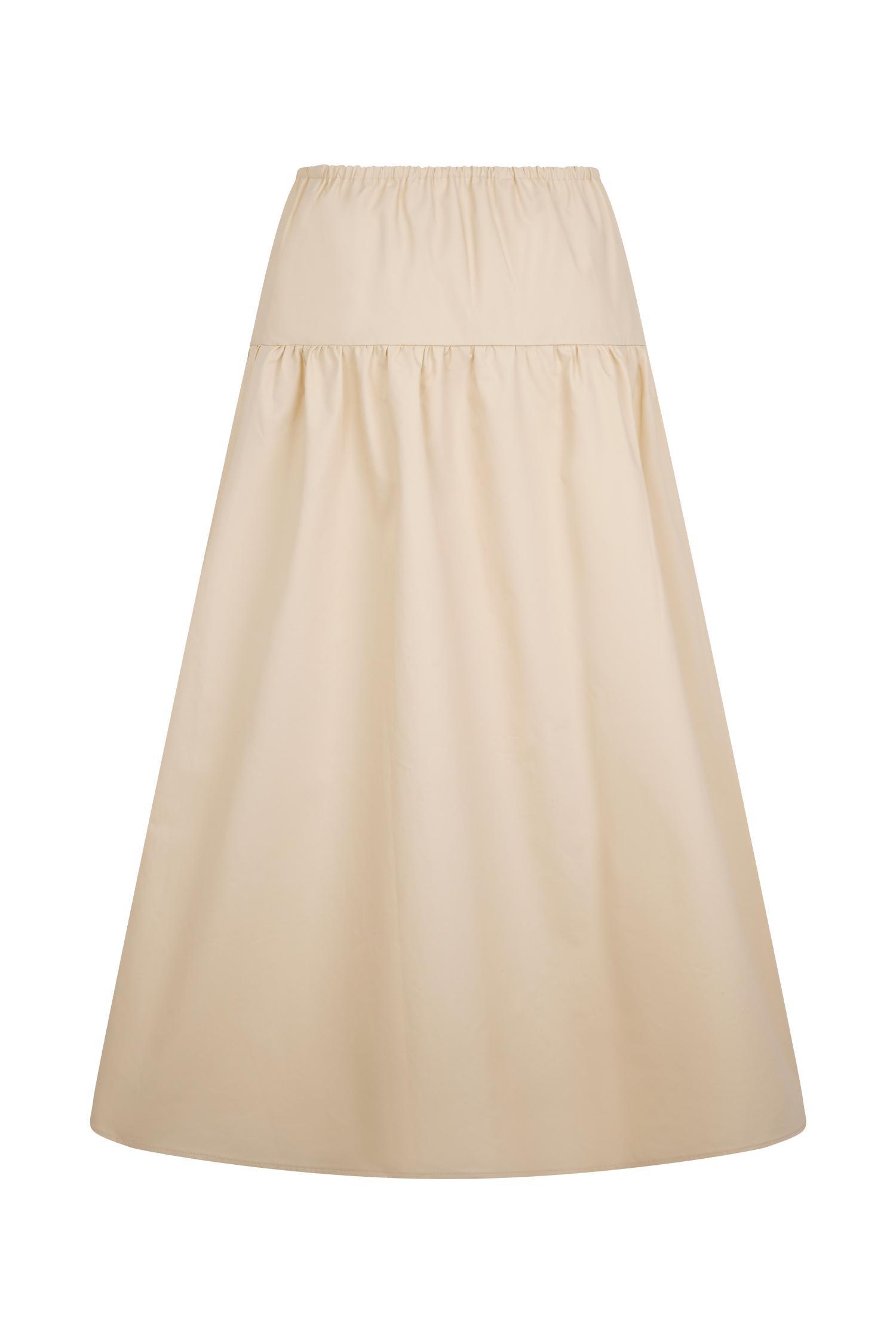 Amirah Midi Skirt - Nude Product Image
