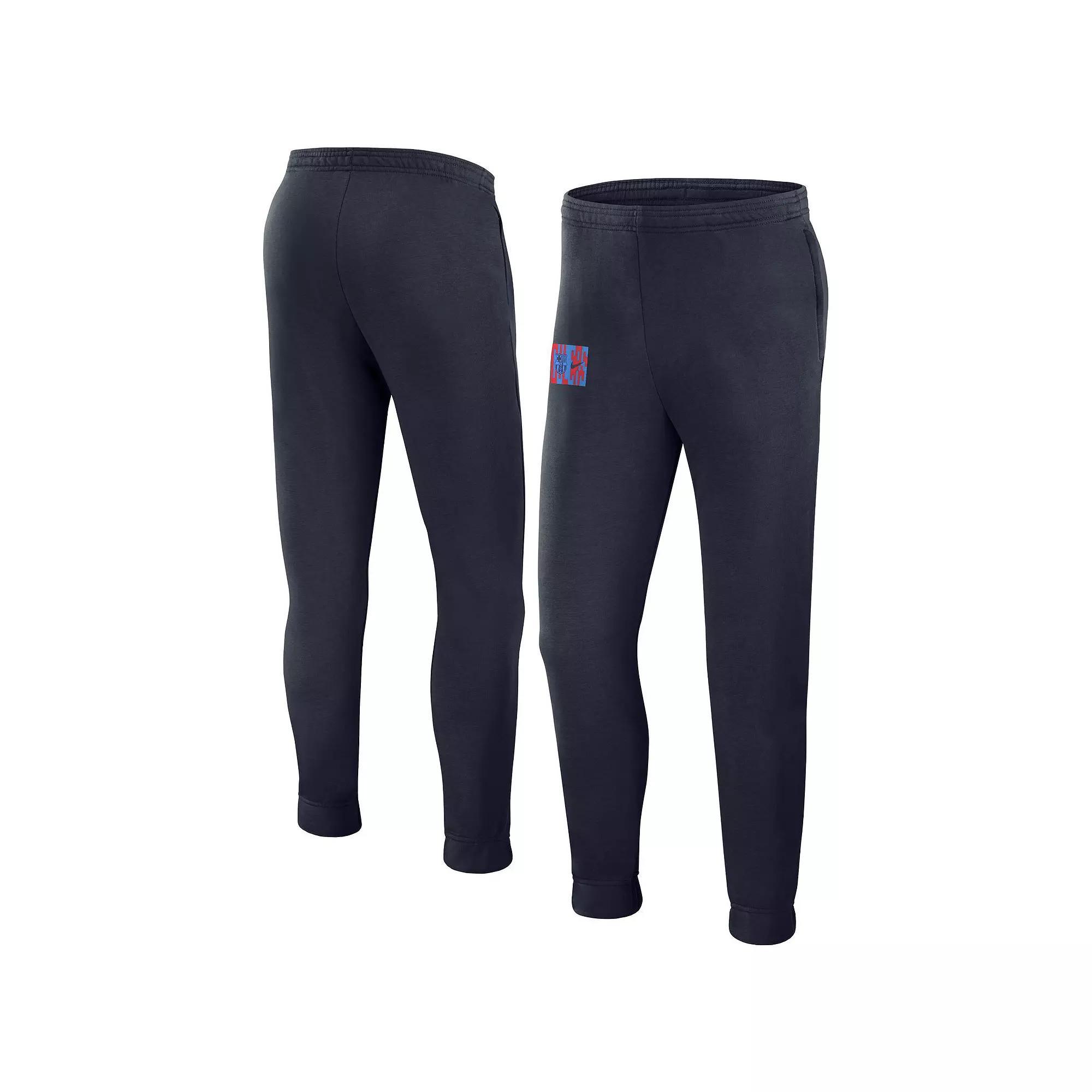 Men's Nike Navy Barcelona Fleece Team Pants, Size: Medium, Bar Blue Product Image