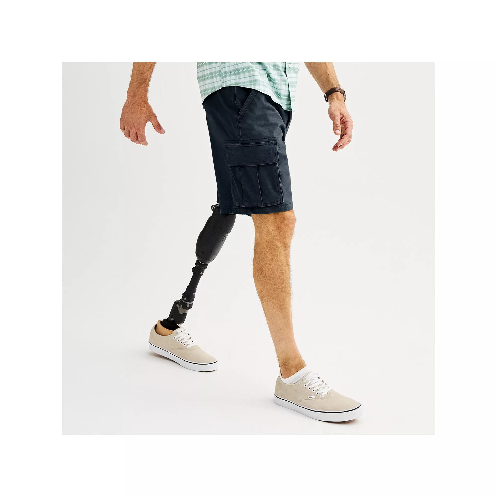 Mens Sonoma Goods For Life 10 Adaptive Flexwear Cargo Shorts Dark Blue Product Image