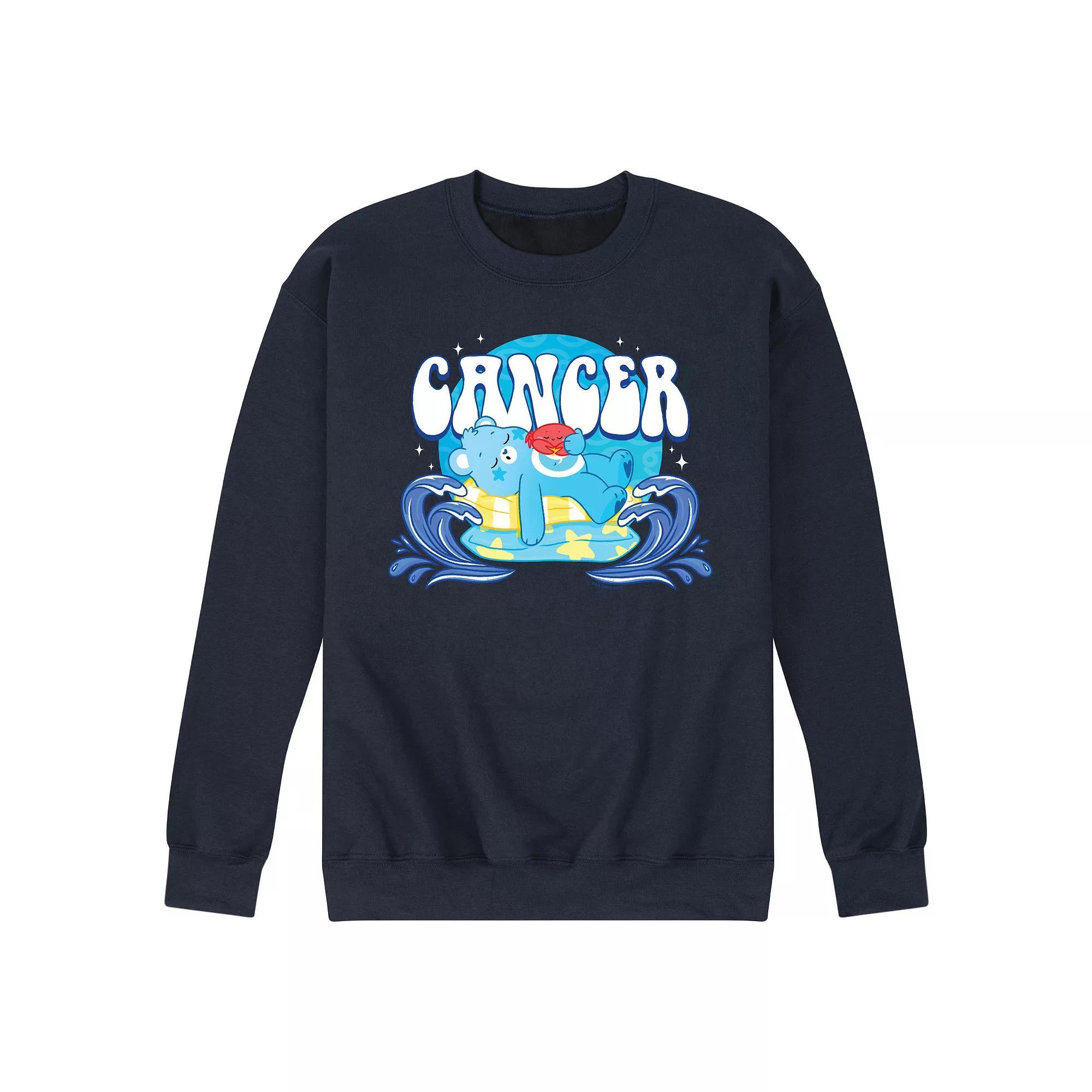 Mens Care Bears Cancer Fleece Sweatshirt Blue Product Image
