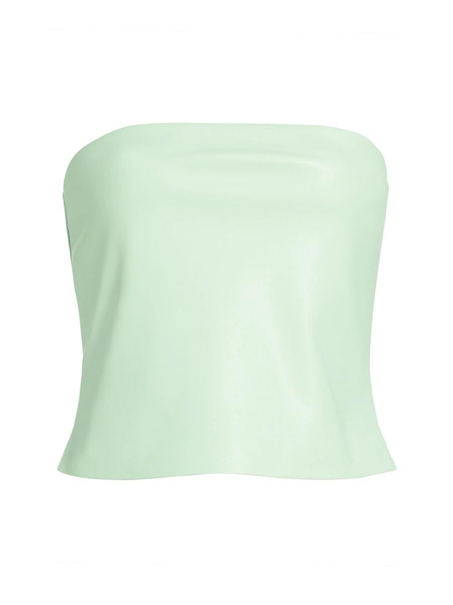 Womens Faux Leather Tube Top Product Image