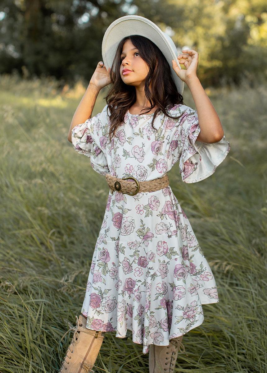 Emilia Dress in Boho Rose Girls Product Image