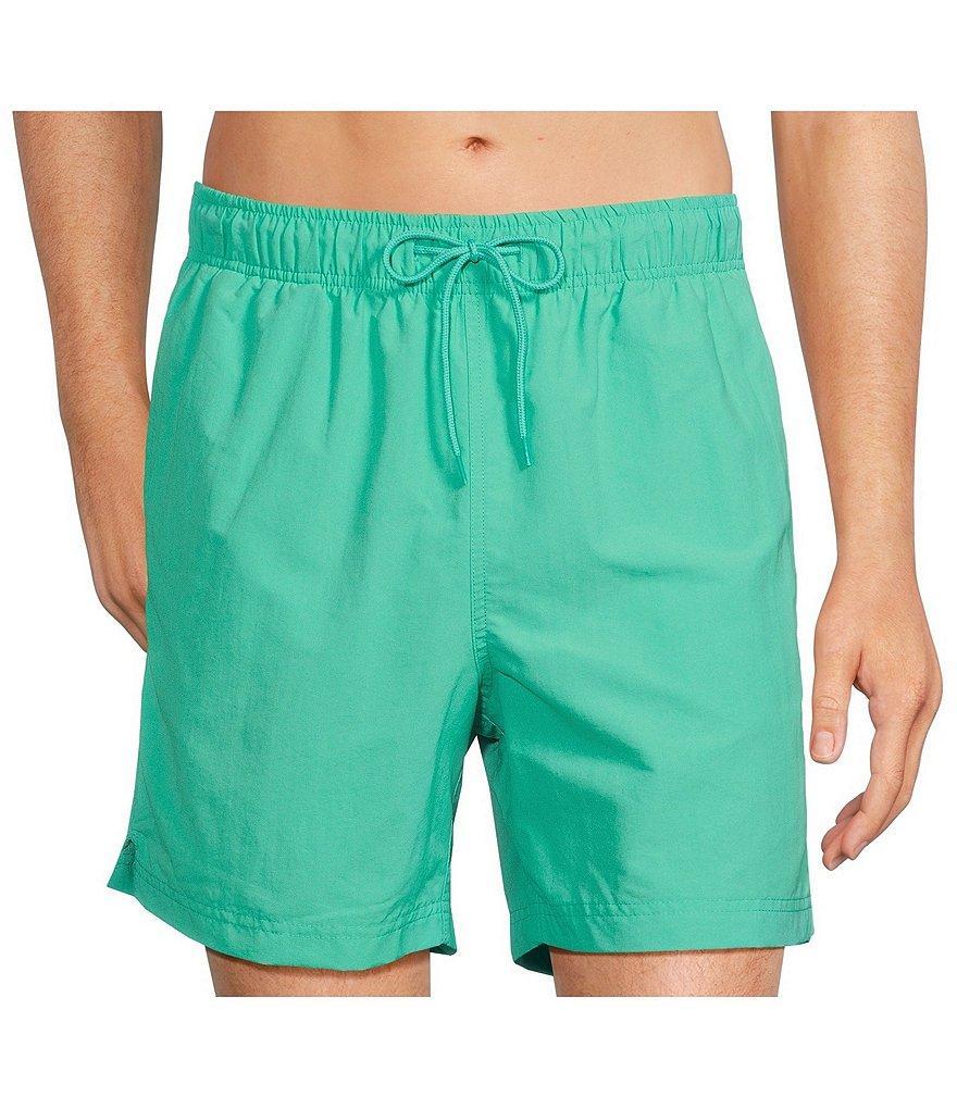 Roundtree & Yorke Portside Solid 6#double; Inseam Swim Trunks Product Image