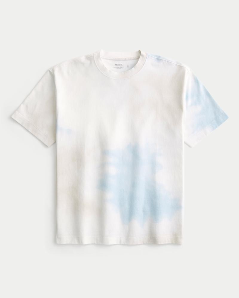 Boxy Heavyweight Washed Cotton Crew T-Shirt Product Image