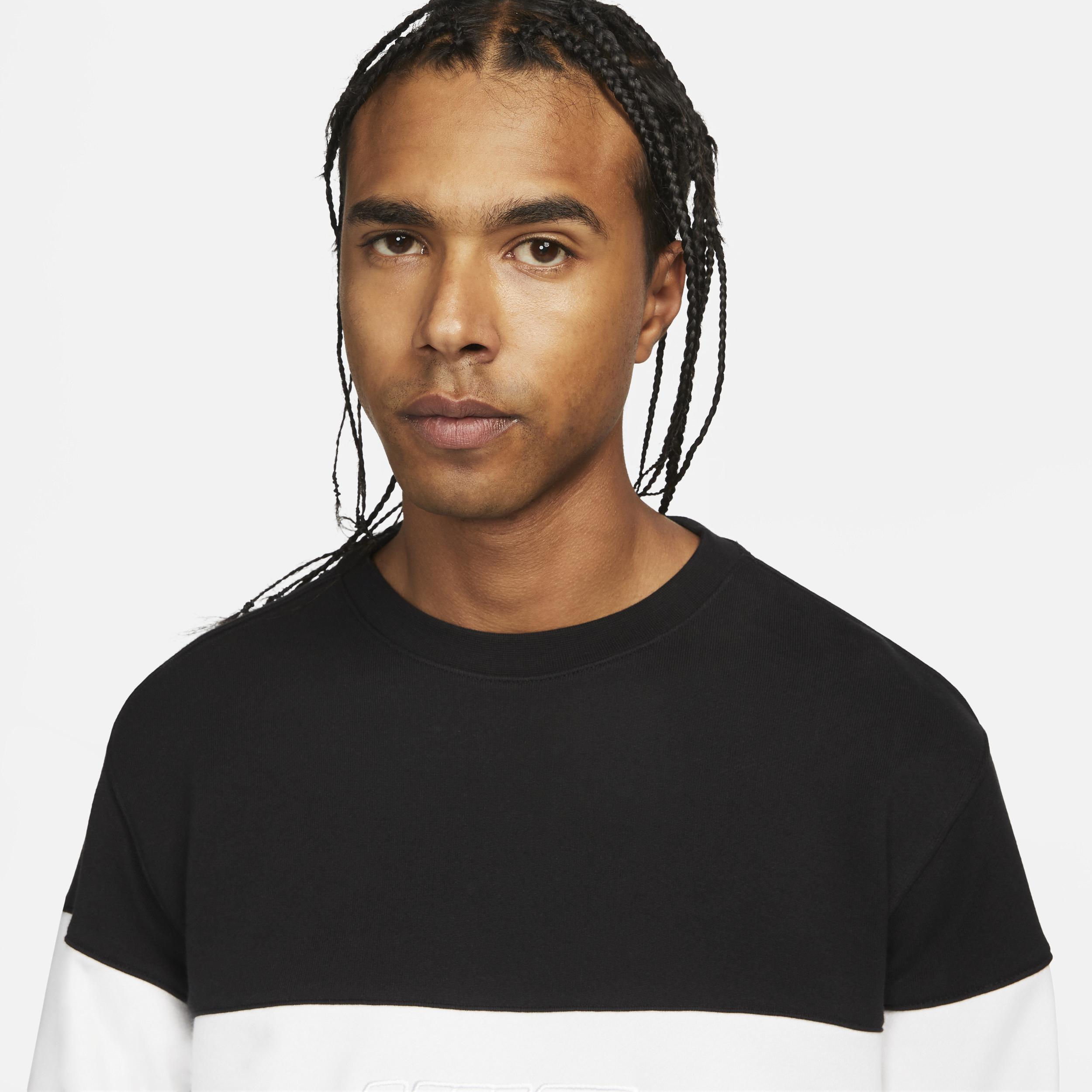 Nike Men's Club French Terry Color-Blocked Crew Product Image