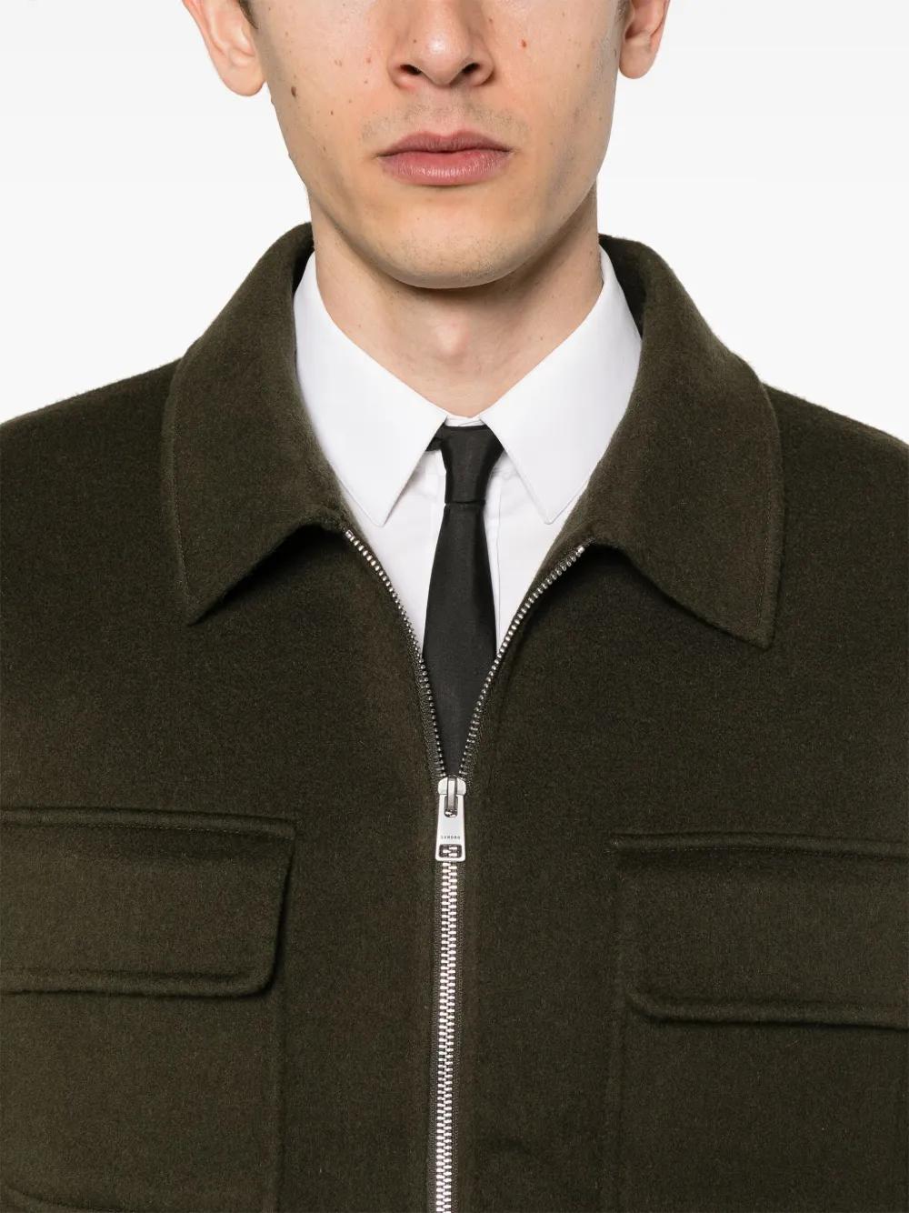 zip-up overshirt Product Image