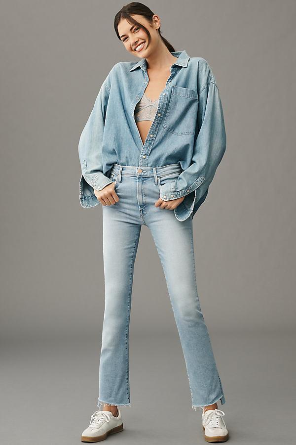 Mother The Insider High Rise Crop Step Fray Bootcut Jeans in Limited Edition Product Image