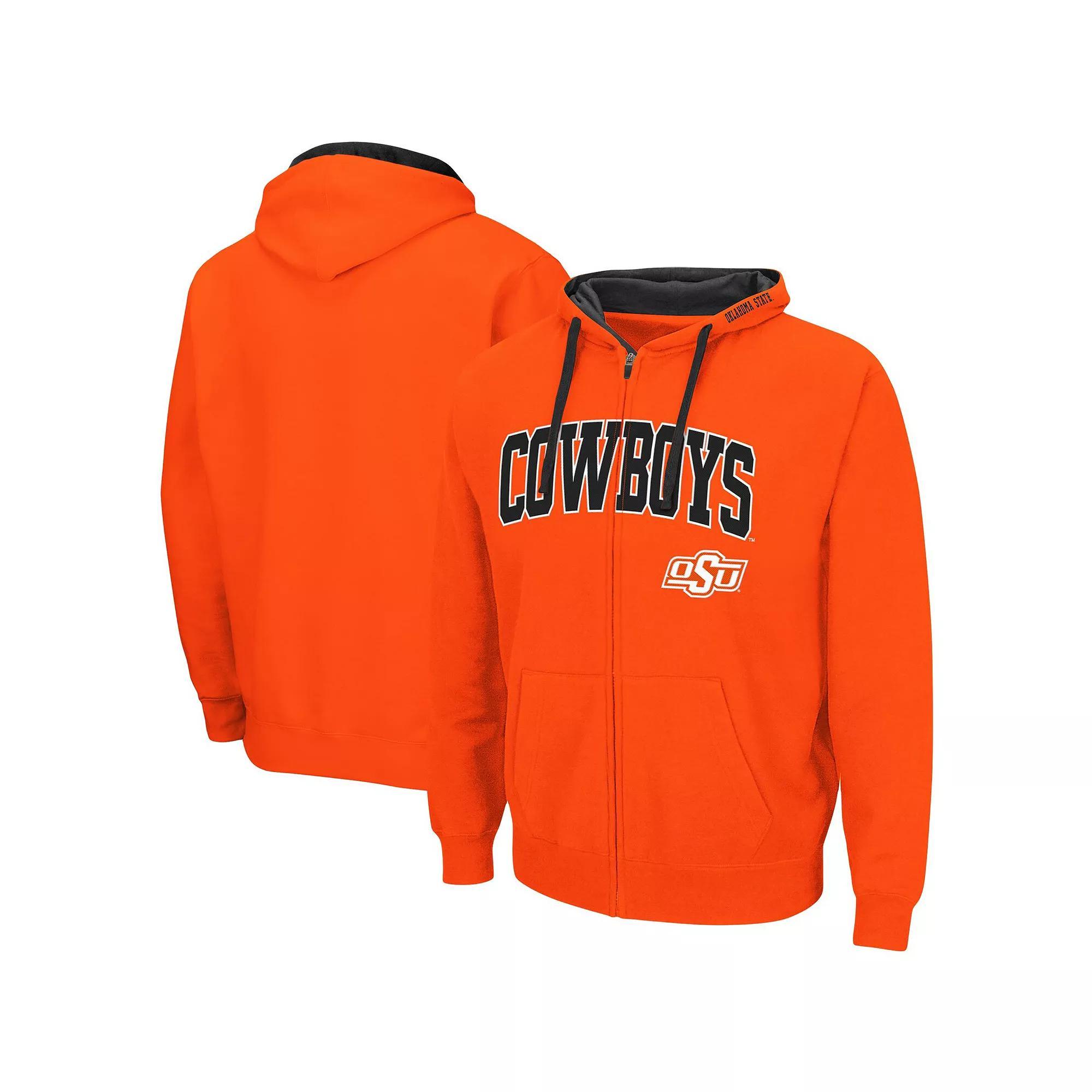 Men's Colosseum Orange Oklahoma State Cowboys Big & Tall Full-Zip Hoodie, Size: 3XB Product Image