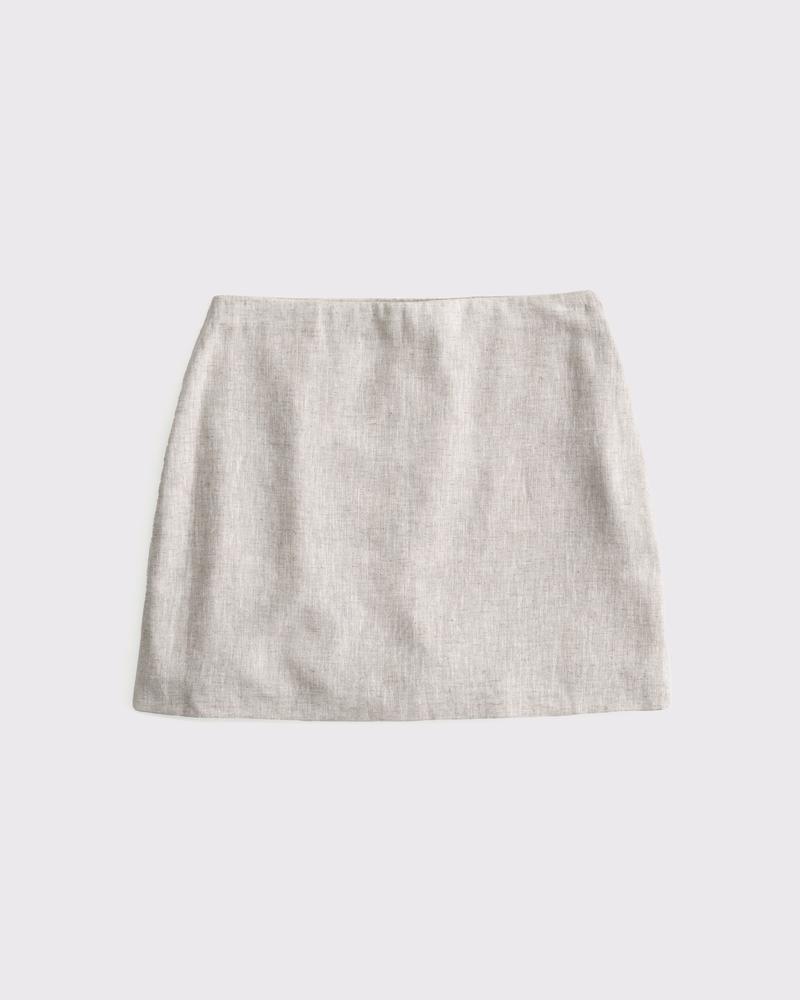 The A&F Scarlett Linen-Blend Mini Skort Product Image