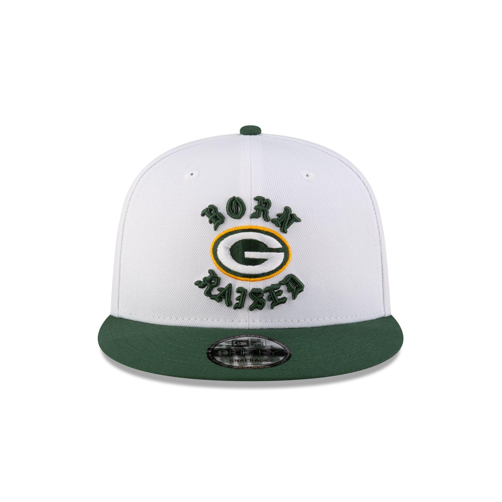 Born x Raised Green Bay Packers White 9FIFTY Snapback Male Product Image