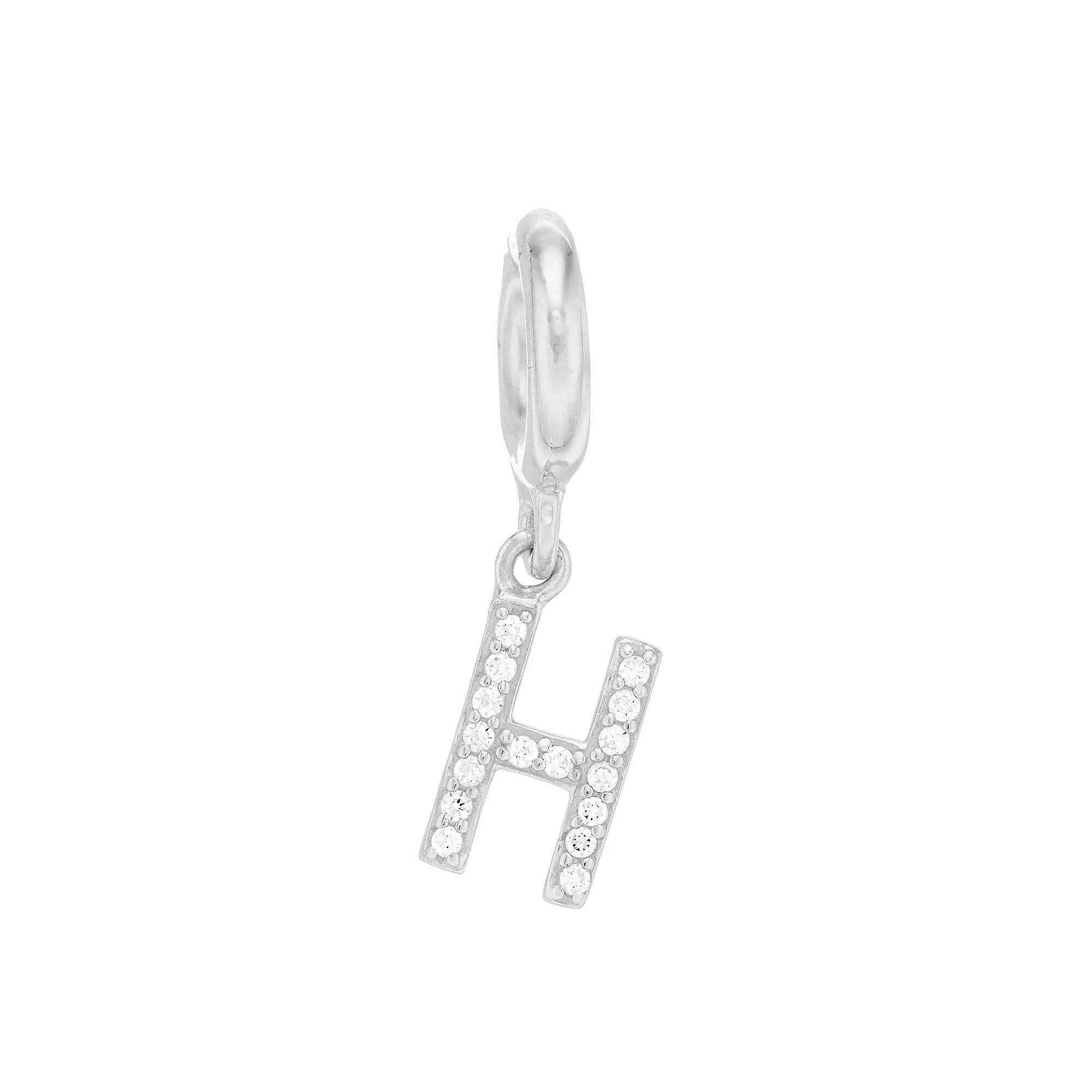 SIRI USA by TJM Sterling Silver Cubic Zirconia Initial Charm, Women's Product Image