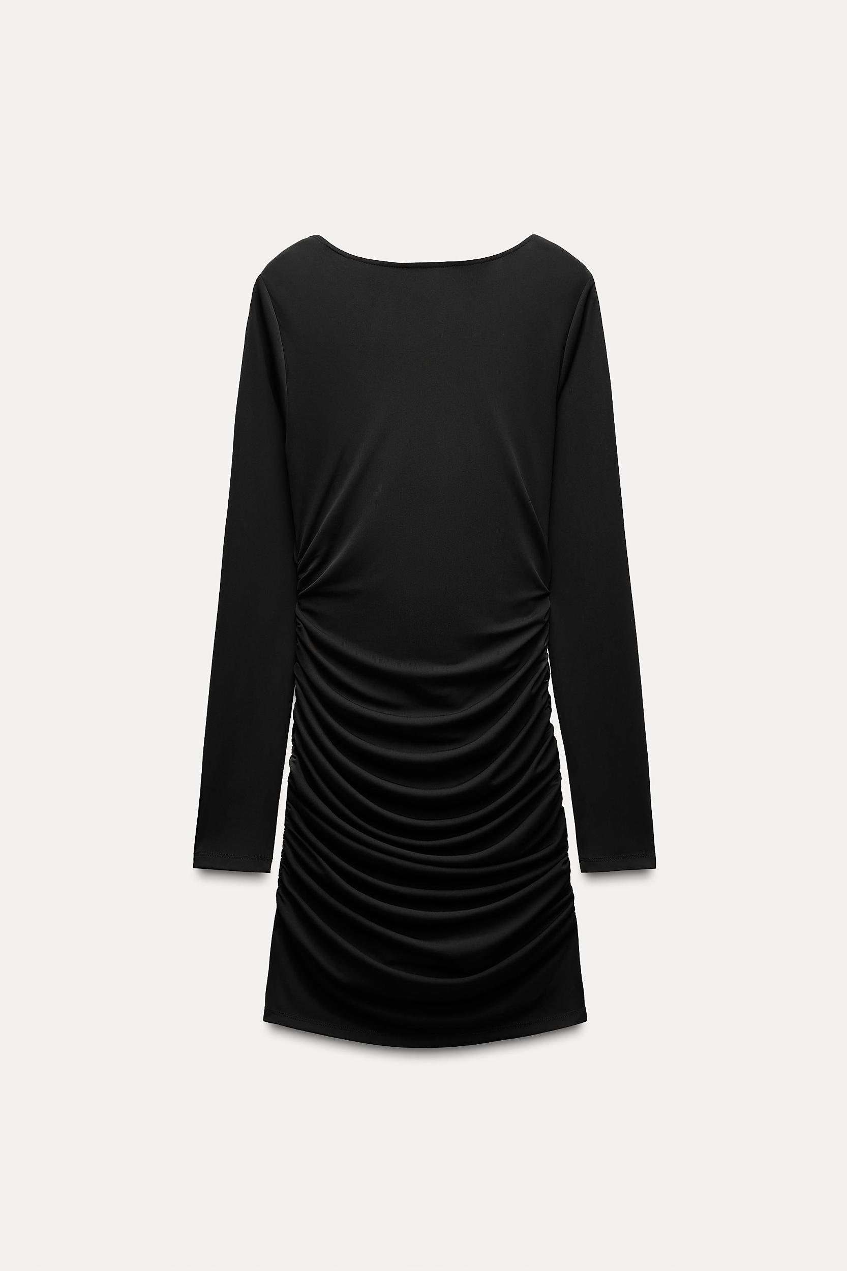 SHORT DRESS WITH RUCHING Product Image