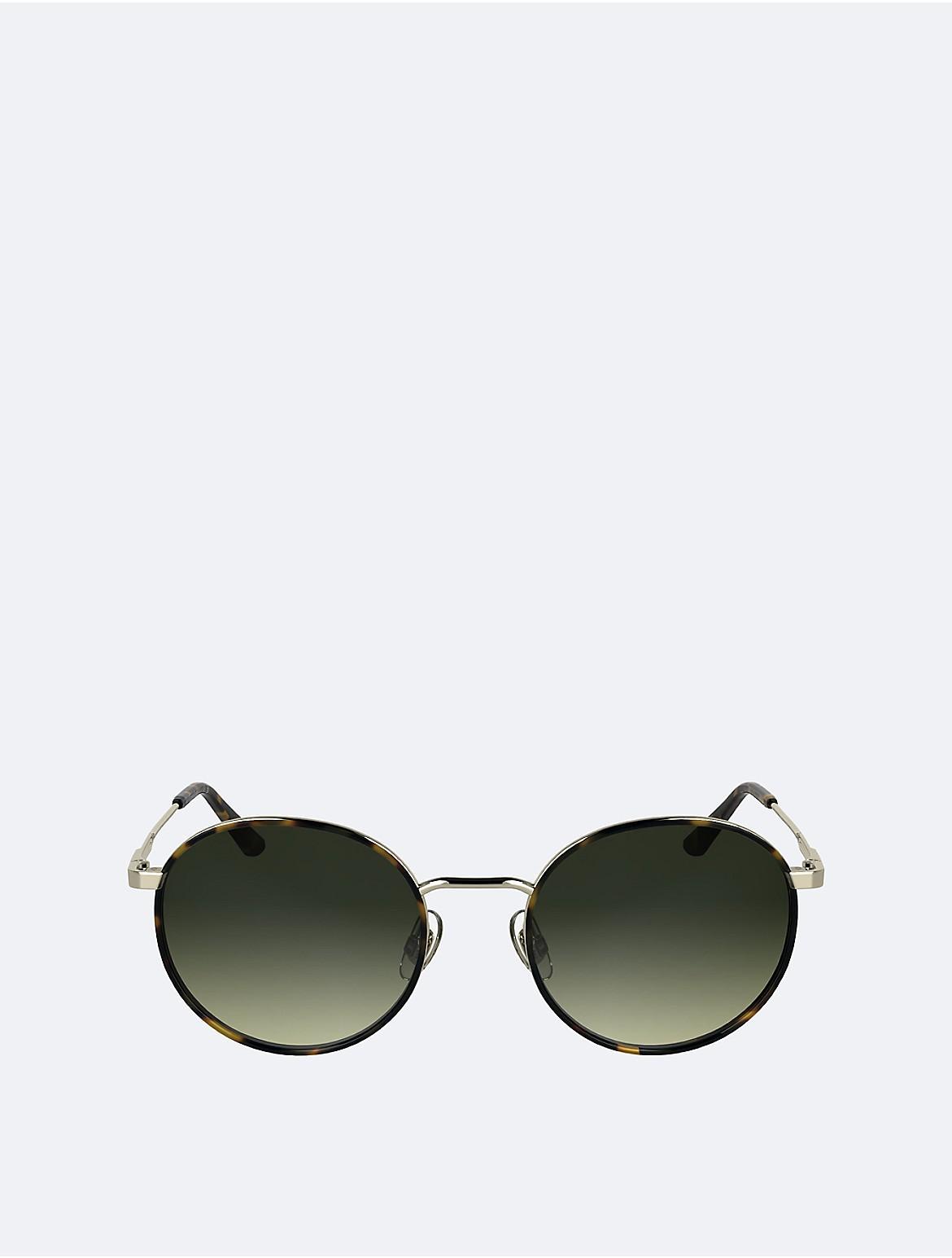 Calvin Klein Mens Metal Round Sunglasses - Brown Product Image