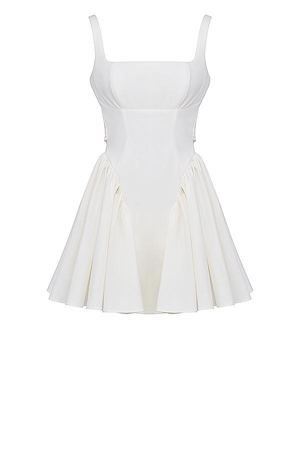 Florianne Ivory Bow Mini Dress Product Image