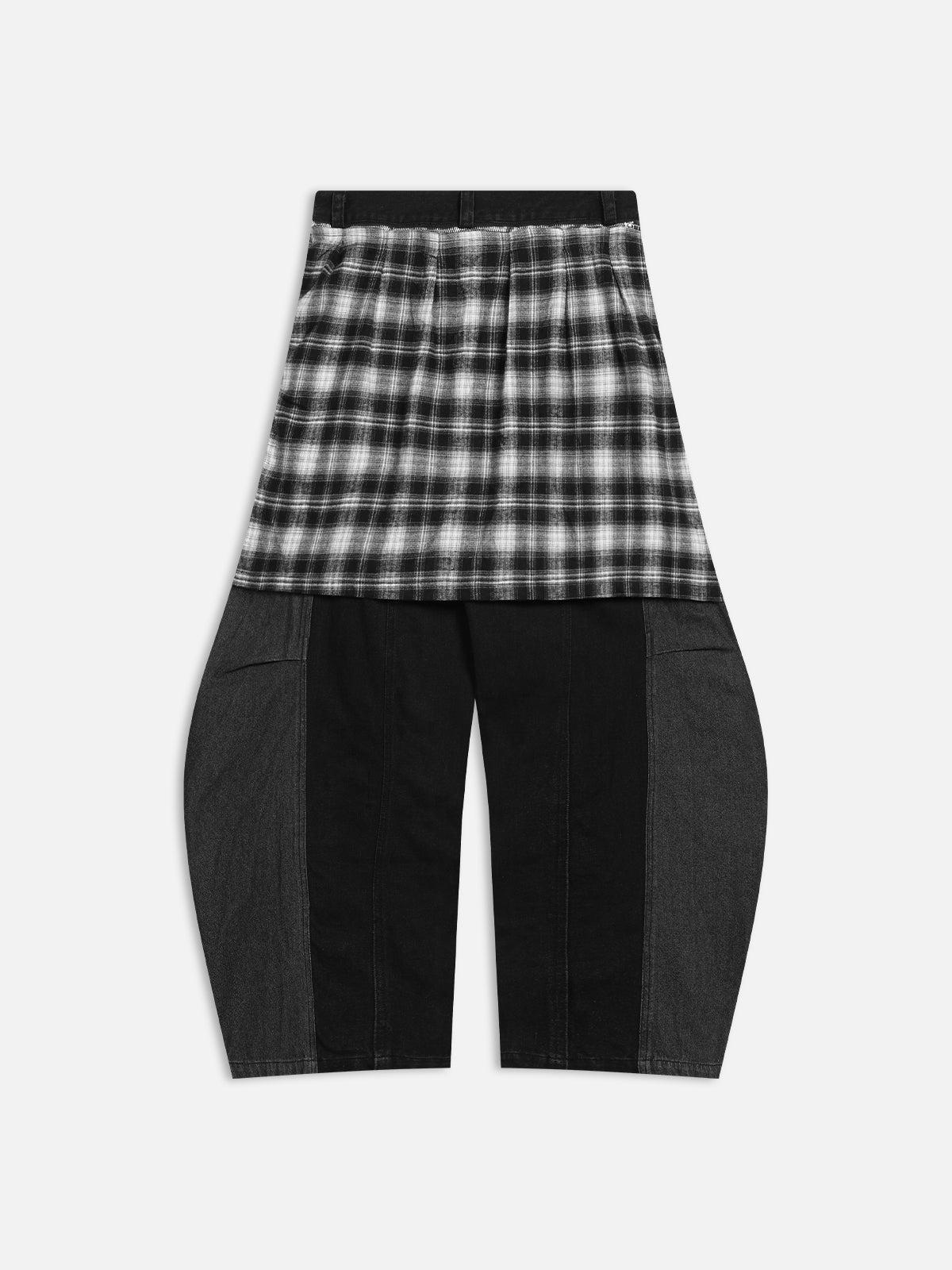 Aelfric Eden Plaid Super Baggy Barrel Jeans Product Image
