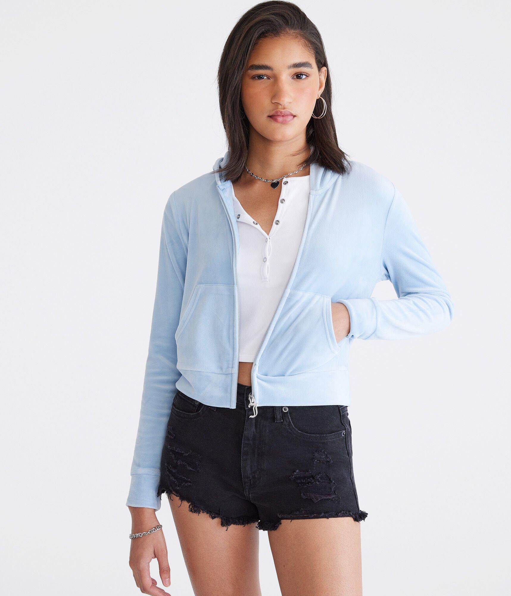 Juicy Couture Bling Velour Full-Zip Hoodie Product Image