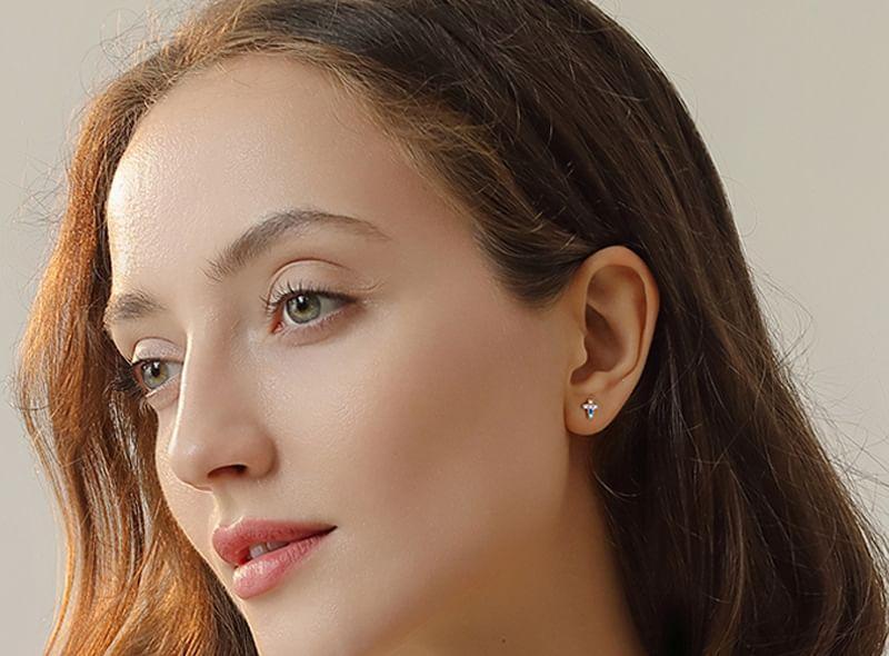 CZ Cross Stud Earring Product Image