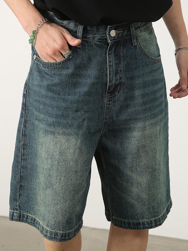 Men's Loose Casual Denim Shorts Product Image