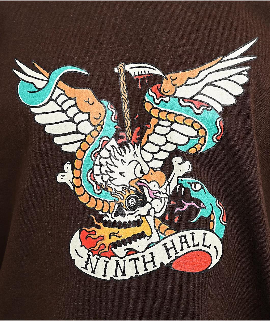Ninth Hall Trad Tatts Brown Long Sleeve T-Shirt Product Image