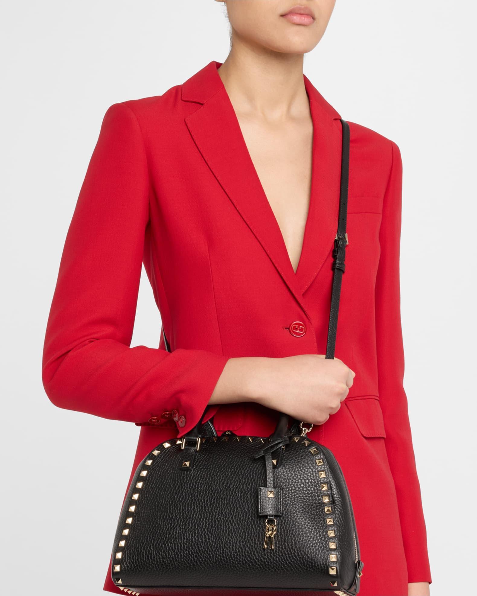 Rockstud Leather Top-Handle Bag Product Image