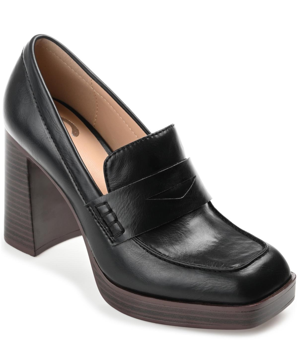 Journee Ezzey Womens Heeled Loafers Product Image