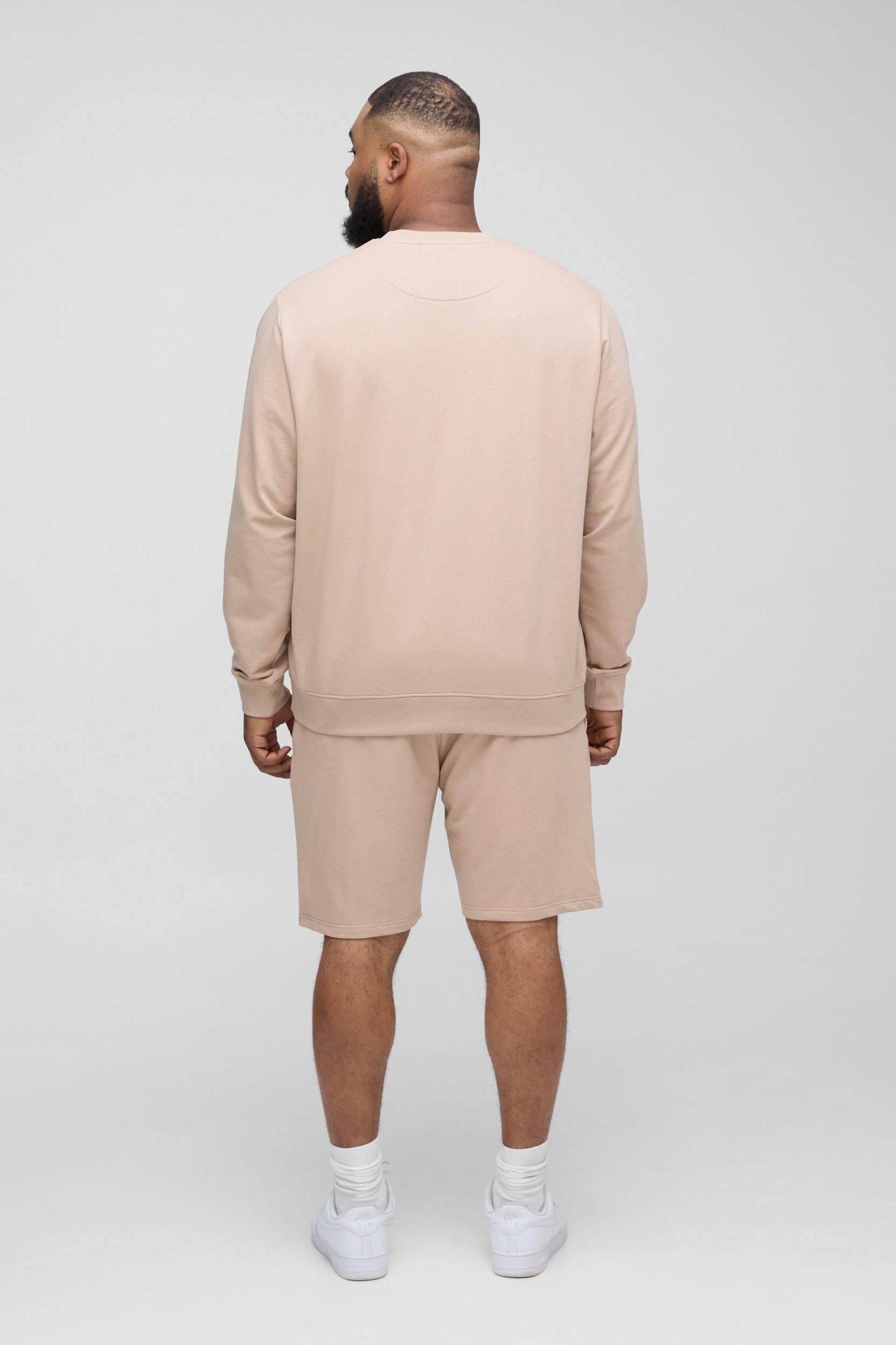 Plus 260GSM Loopback Regular Fit Basic Shorts | boohooMAN USA Product Image