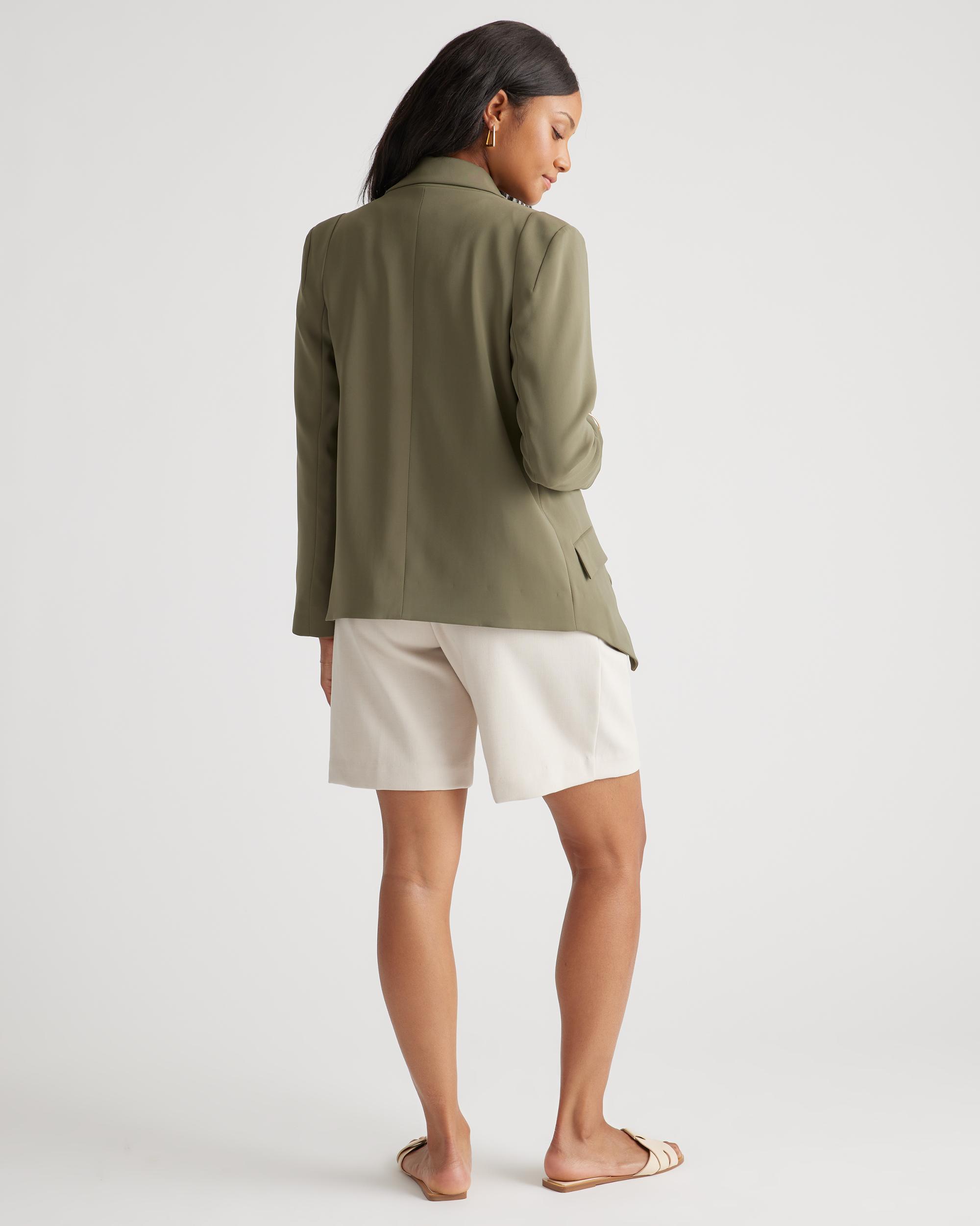 Quince | Women's Stretch Crepe Open Blazer Recycled Polyester Product Image