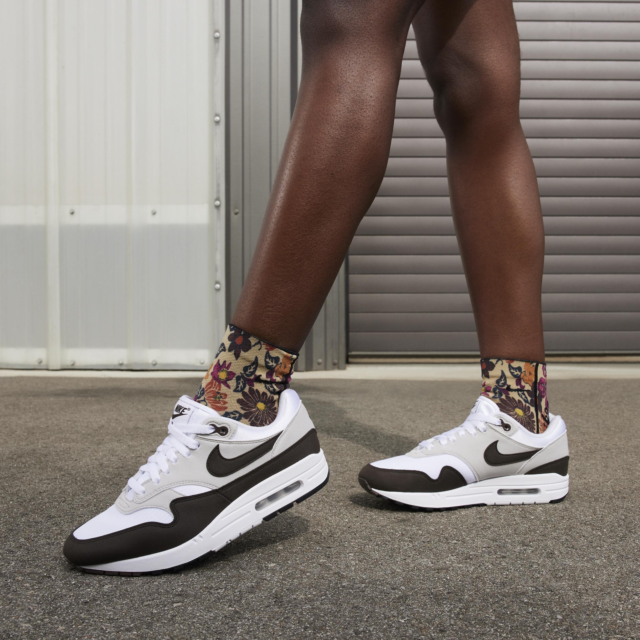 Nike Womens Nike Air Max 1 - Womens Shoes Grey/Brown Product Image