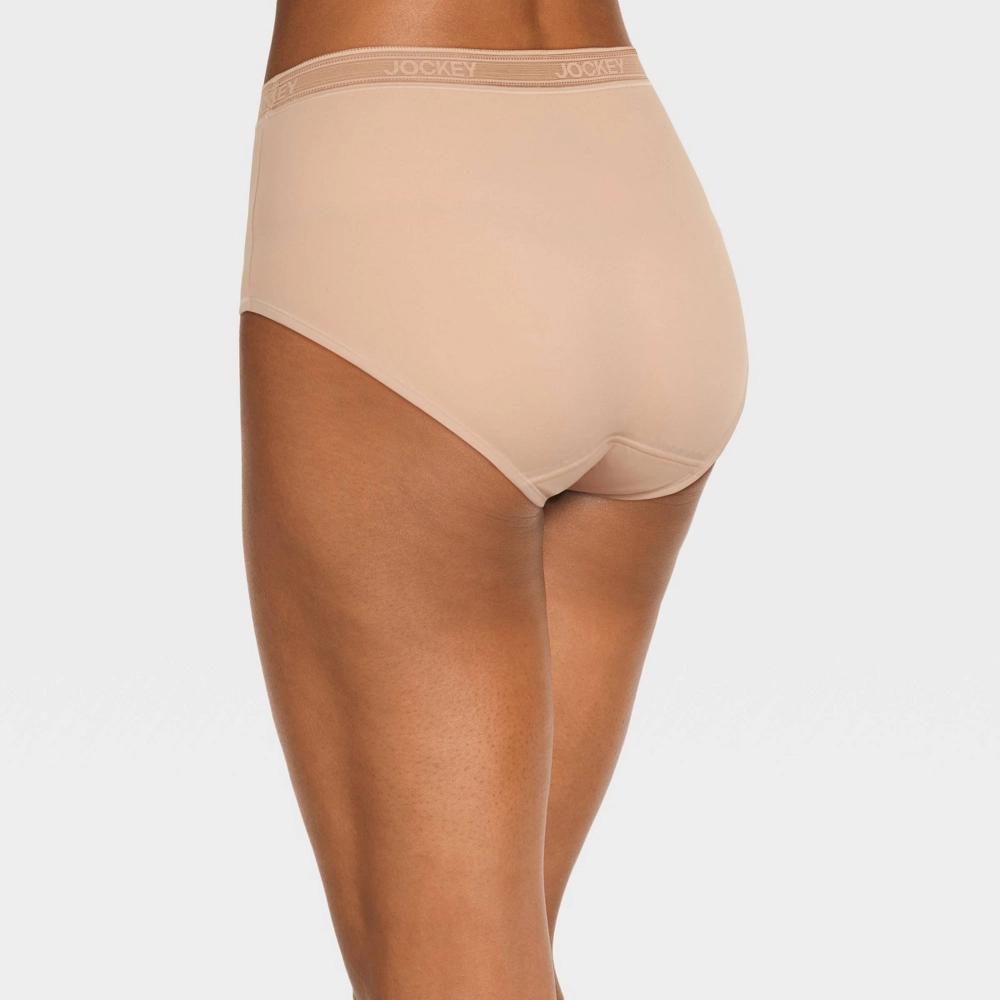 Jockey Generation™ Women's 2pk Worry Proof Moderate Absorbency Briefs - Black/Light XL: Nylon Spandex Blend Product Image