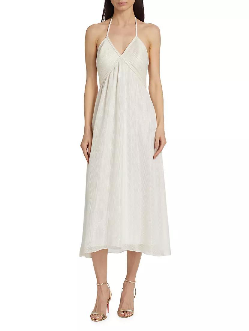 Sonoma Metallic Striped Halterneck Dress Product Image