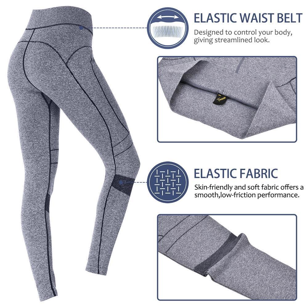 Women's Tummy Yoga Pants Leggings High Waist Running Tights 4 Way Stretch, Girls Leggings Product Image