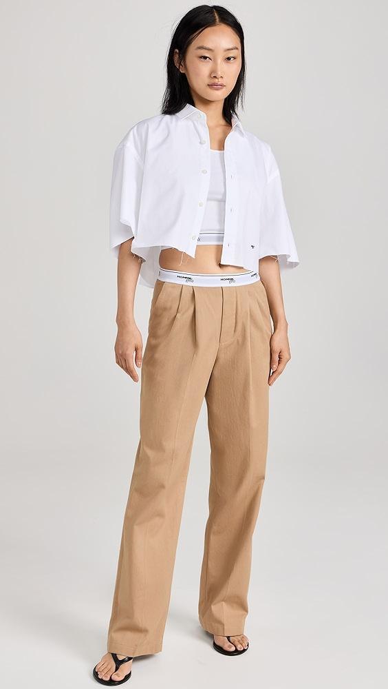 HOMMEGIRLS Oversized Crop Shirt | Shopbop Product Image