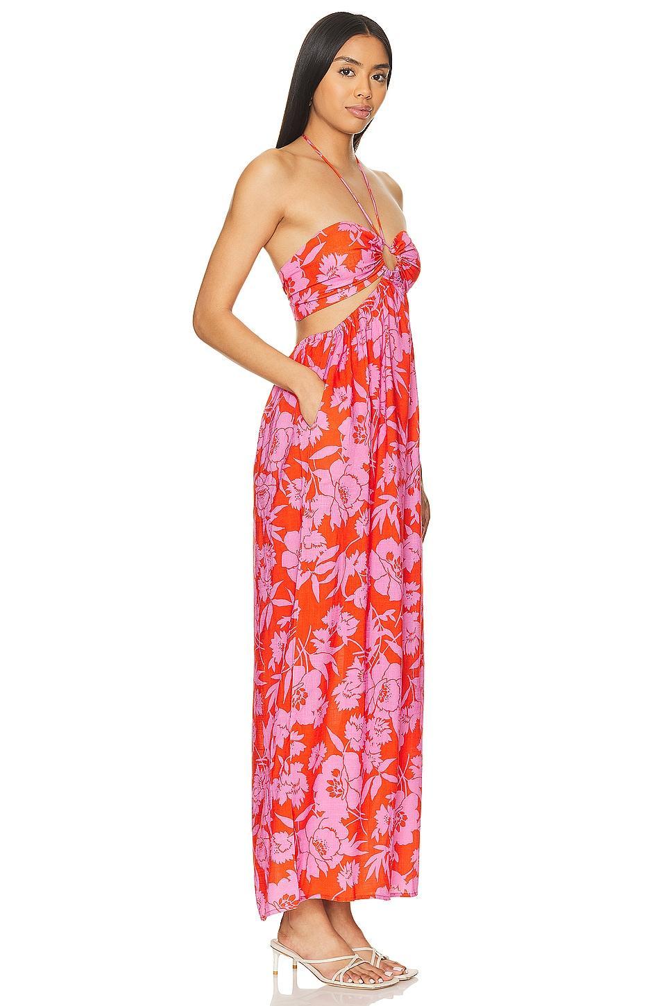 Jennie Midi Dress Line & Dot Product Image