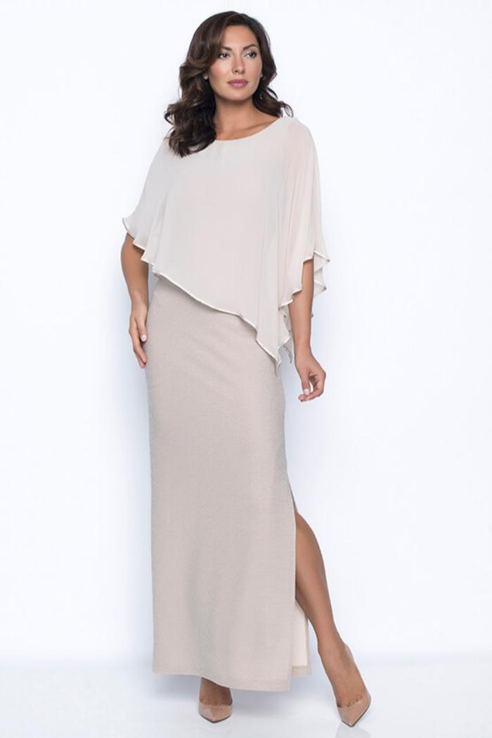Chiffon Drape Dress in Black Product Image