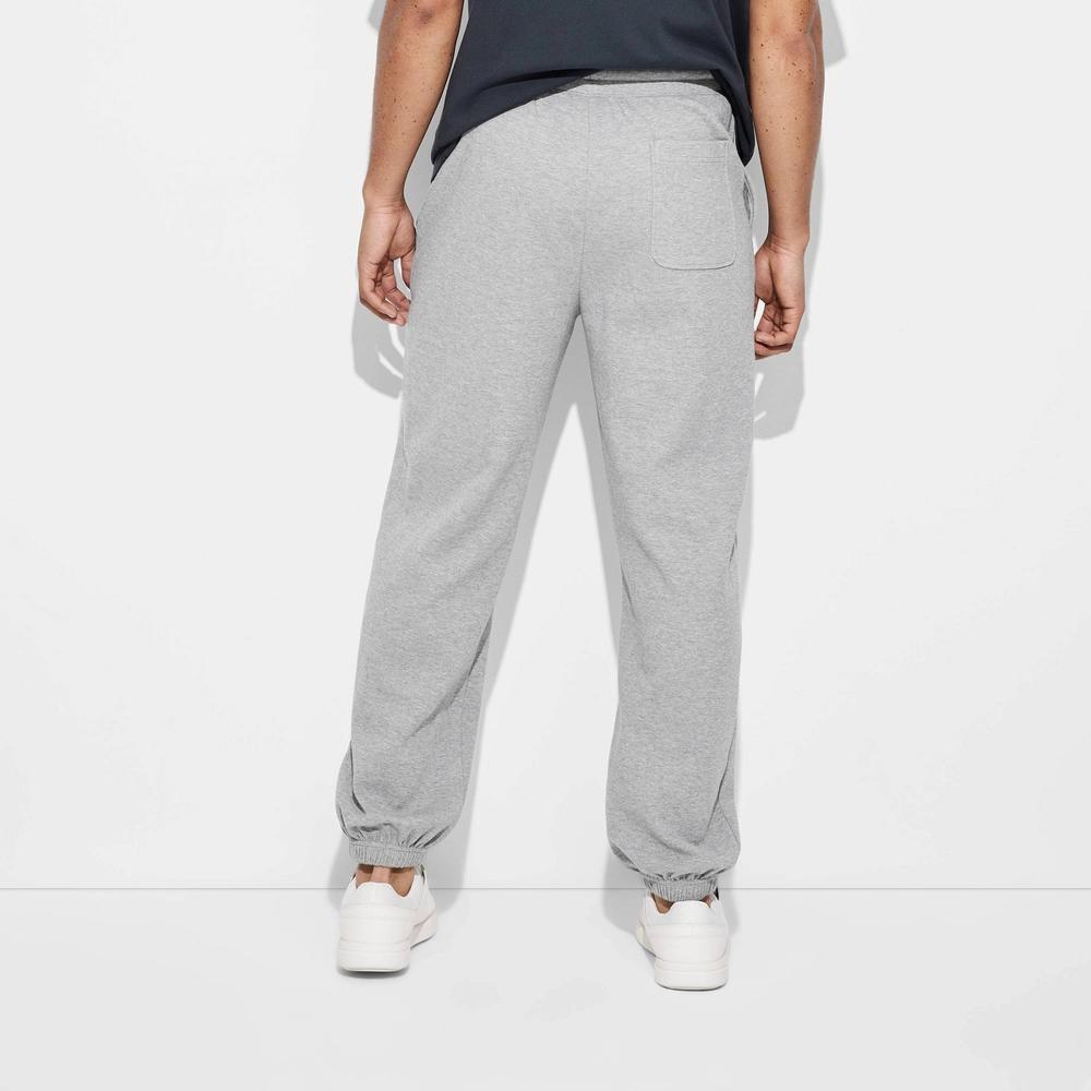 Men's Baggy SweatPants- Original Use™ Cement Gray S: Loose Fit, Mid Rise, Tapered Leg, Drawstring Waistband Product Image